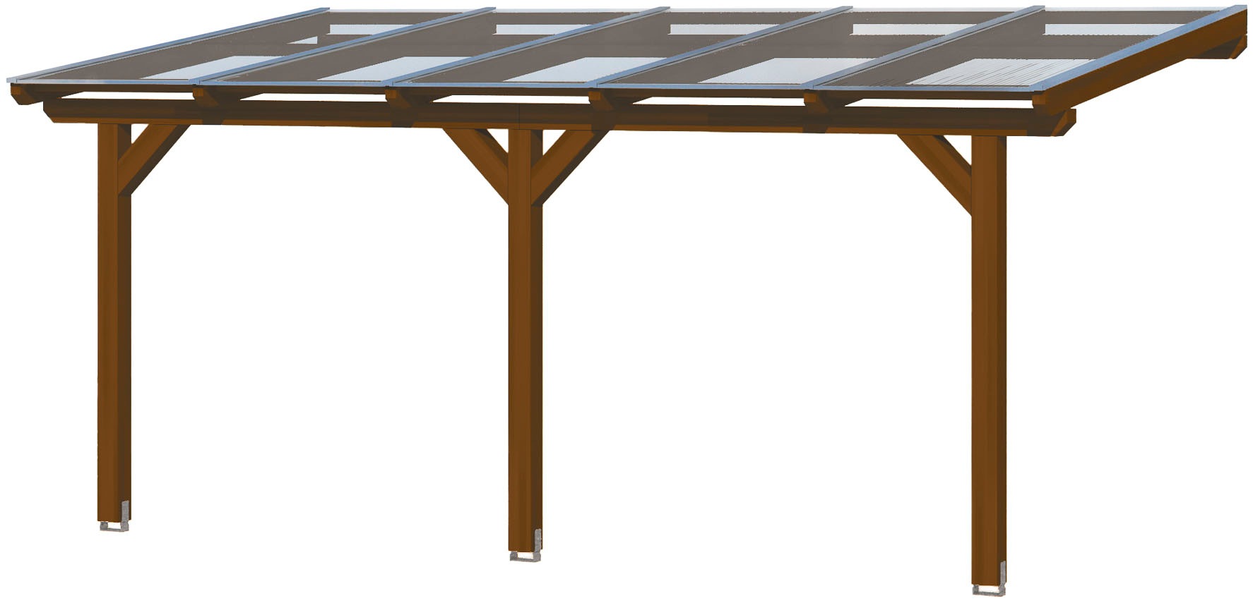 Skan Holz Terrassenüberdachung Andria 541 x 300 cm Leimholz Eiche hell günstig online kaufen
