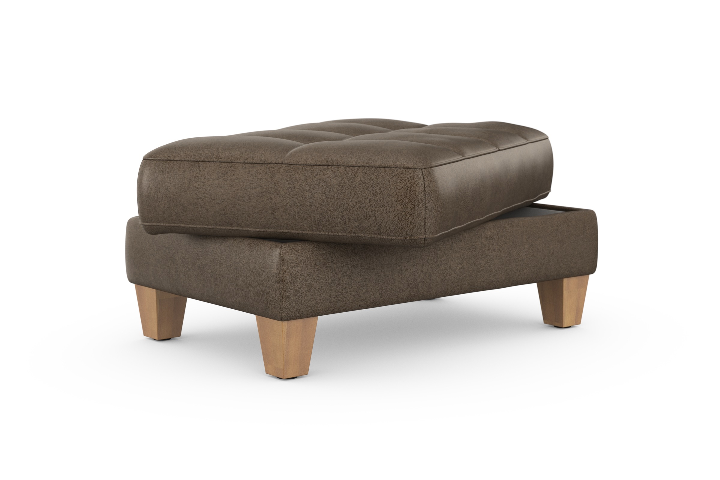 Stauraumhocker SIT & MORE "Westham", braun (coffee), B:101cm H:47cm T:66cm, 100% Polyester, Hocker, wahlewise mit/ohne Federkern 6