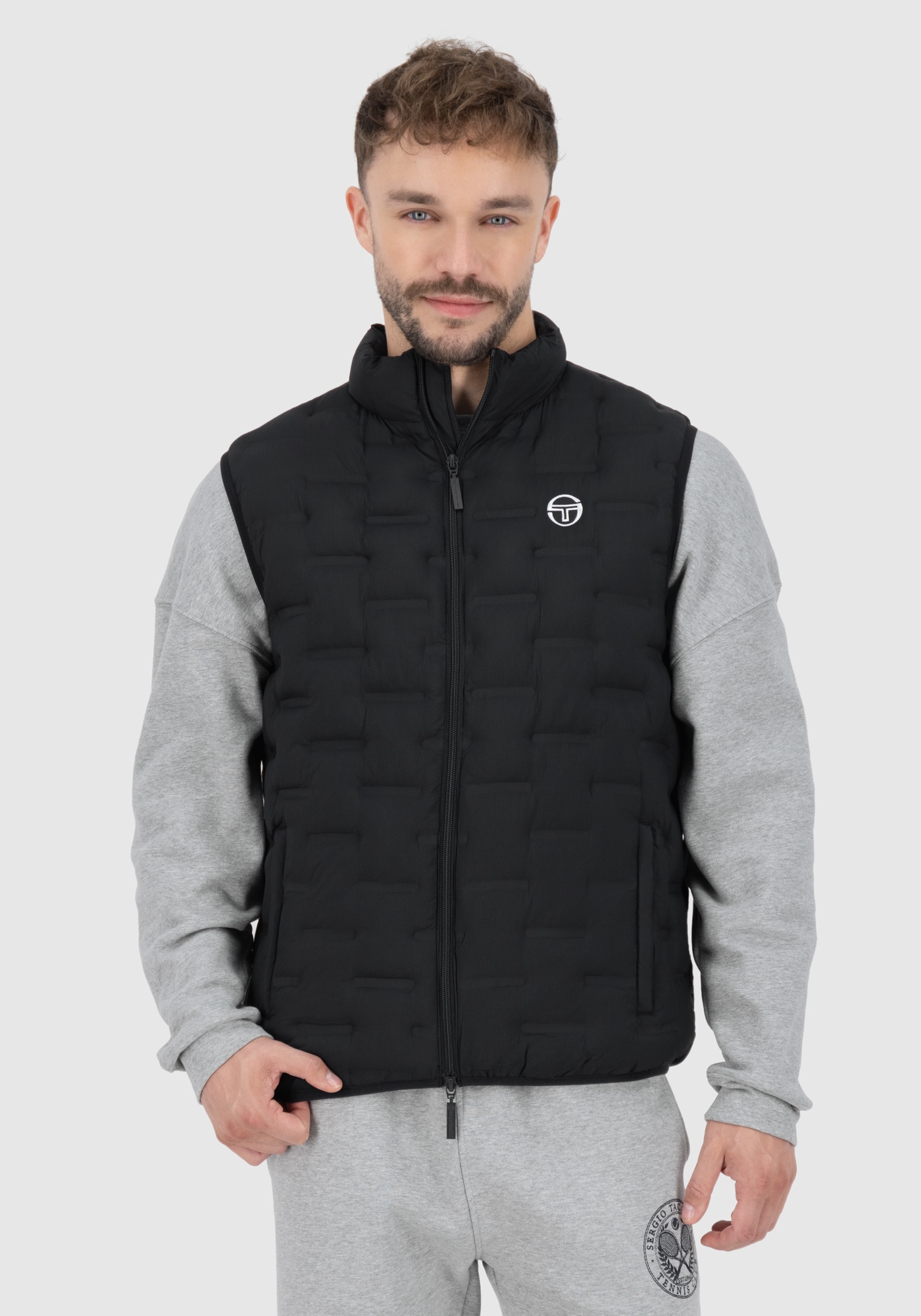 Sergio Tacchini Winterjacke »ABELIA JACKET SL Herren«, ohne Kapuze, Winterjacke Herren, leichte Weste, Stepweste, gefüttert, Retro, Sale