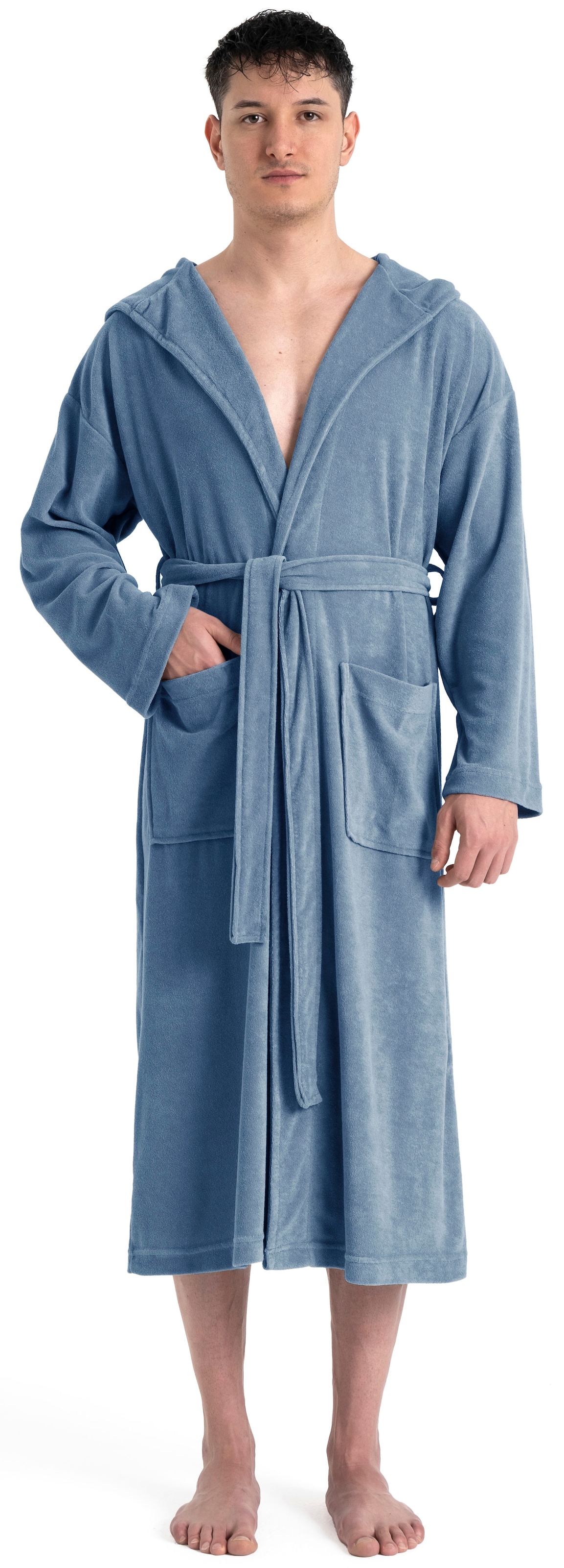 my home Herrenbademantel "Jule, ideal für Sauna & Spa, Hotelbademantel, Mor günstig online kaufen