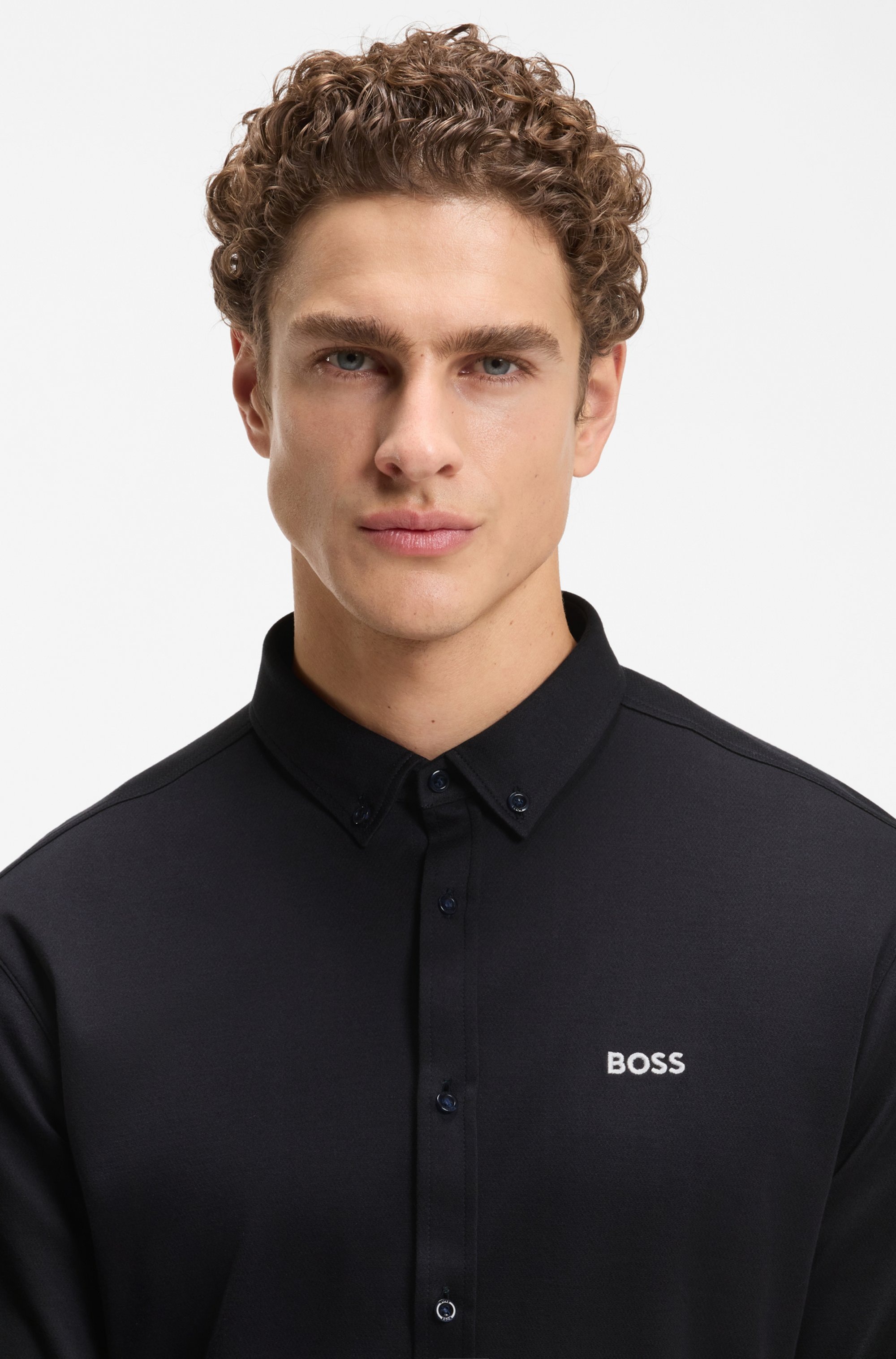 BOSS GREEN Langarmhemd "B MOTION L" mit Logo-Druck günstig online kaufen