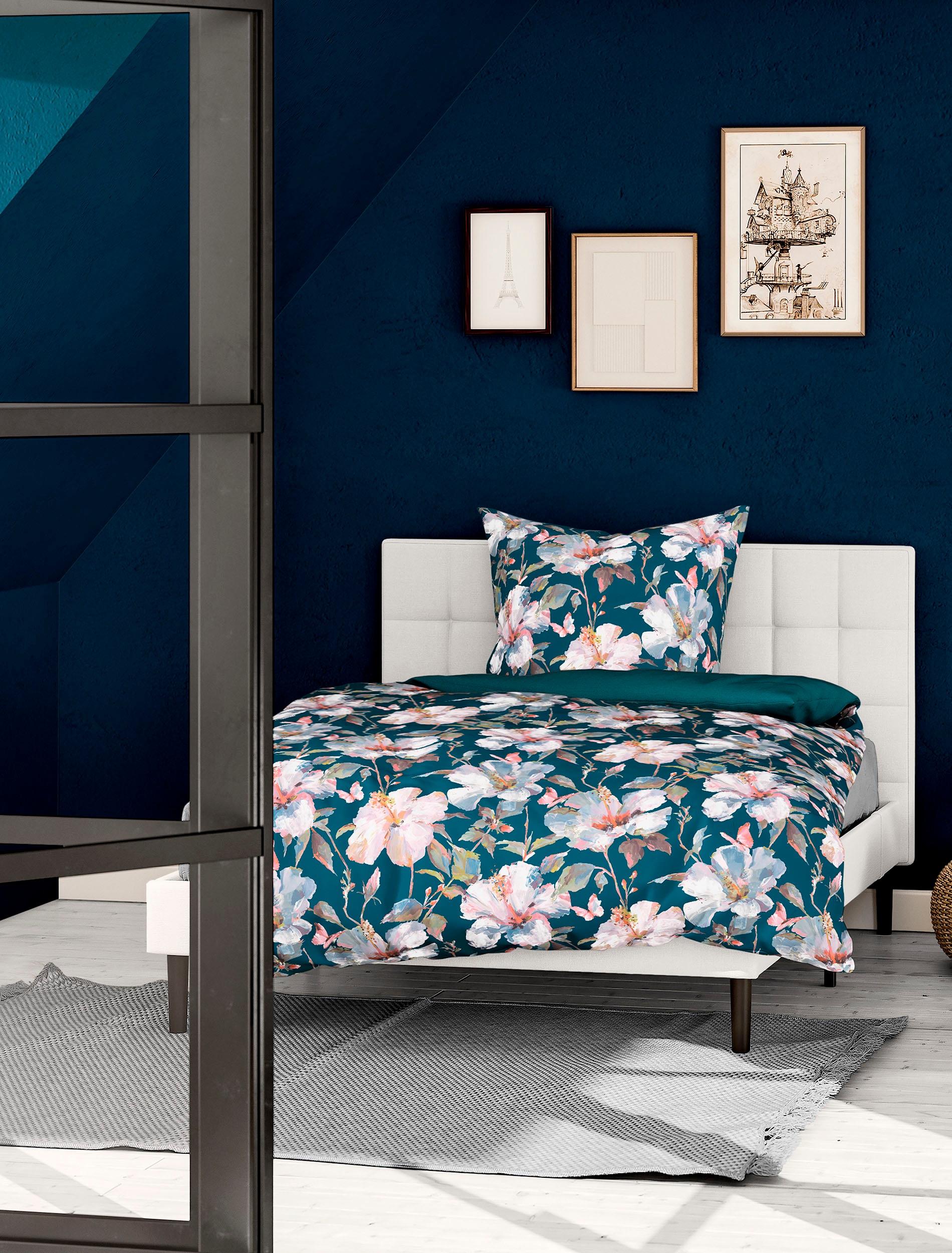 BIERBAUM Bettwäsche "5220" 2 Stk. Mako-Satin, 100 % Baumwolle, pflegeleicht günstig online kaufen