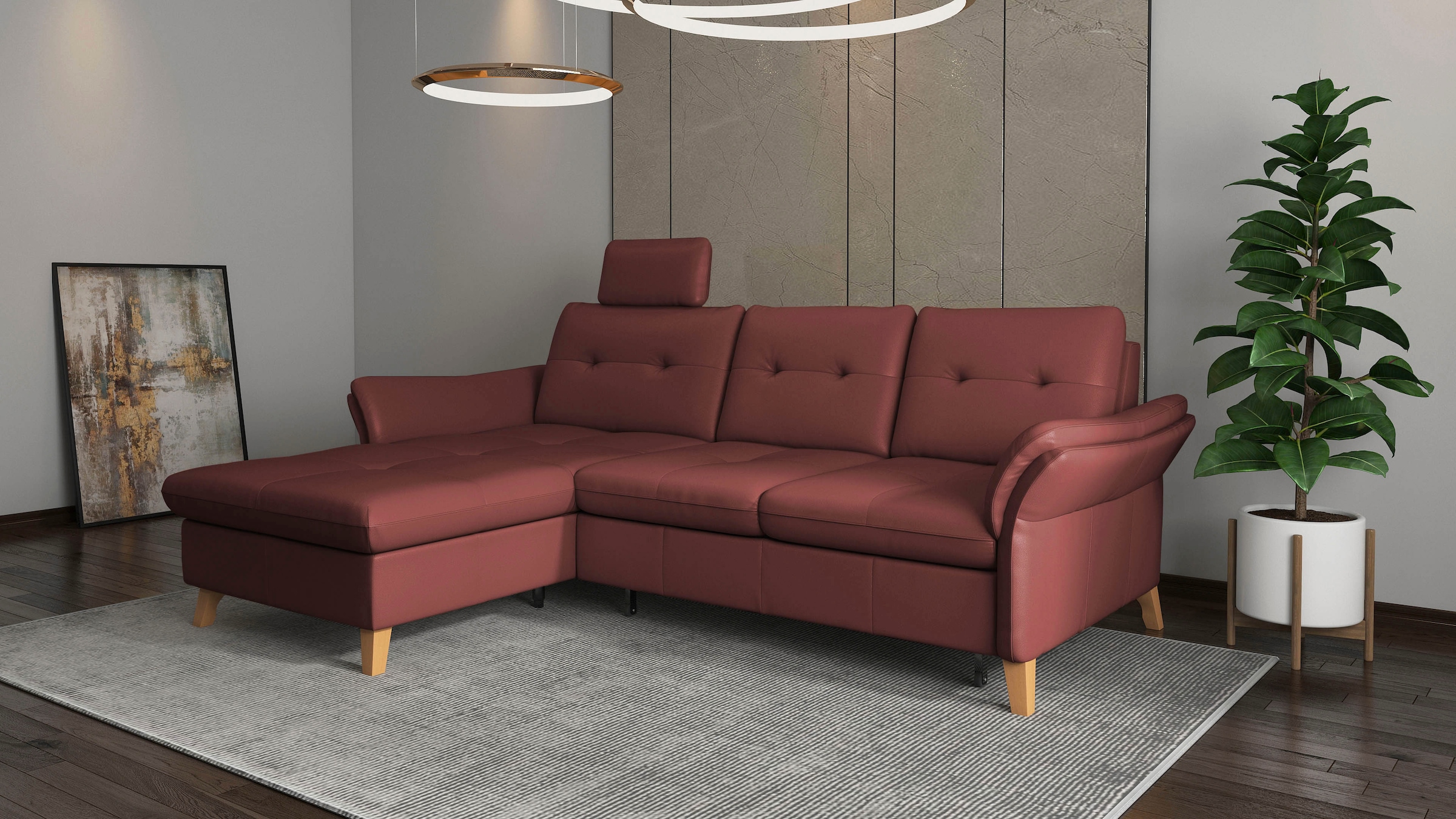 sit&more Ecksofa "Göteborg", Sitztiefenverstellung und Federkern, wahlweise günstig online kaufen