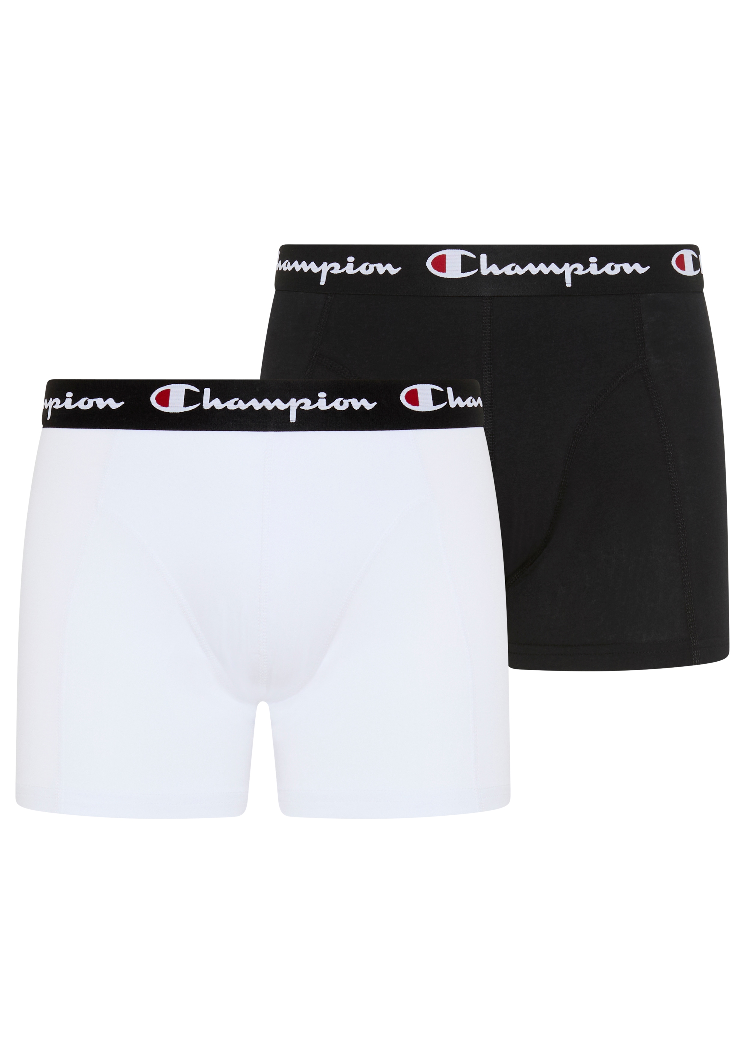 Champion Boxershorts "2 pk Boxer" Packung, 2 Stk. Doppelpack mit 2 Teilen, aus Baumwolle und Elasthan, elastischer Bund