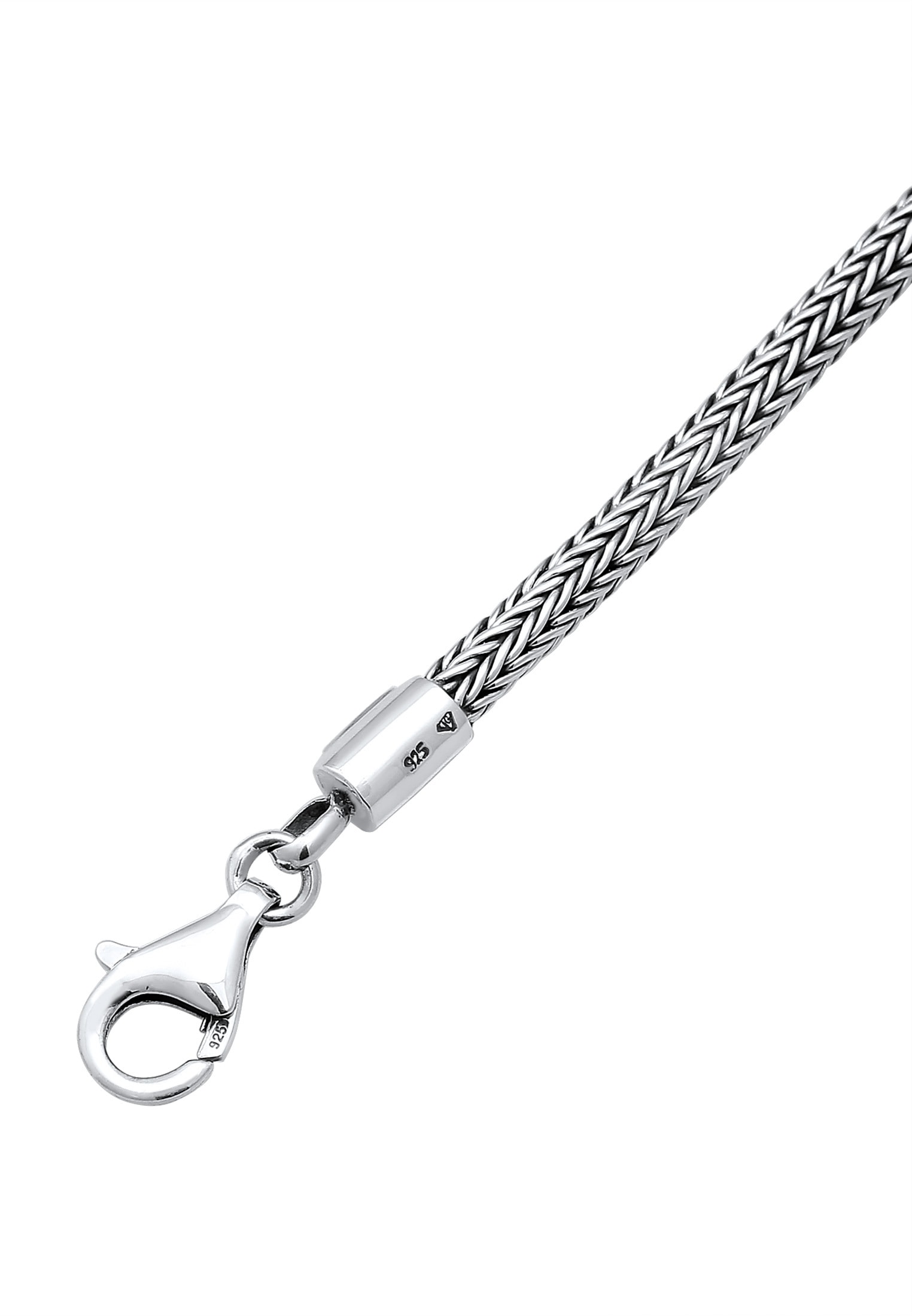 Kuzzoi Silberkette »Männer Zopf Schlangenkette BAUR Silber« 925 online bestellen Oxidiert 4mm 