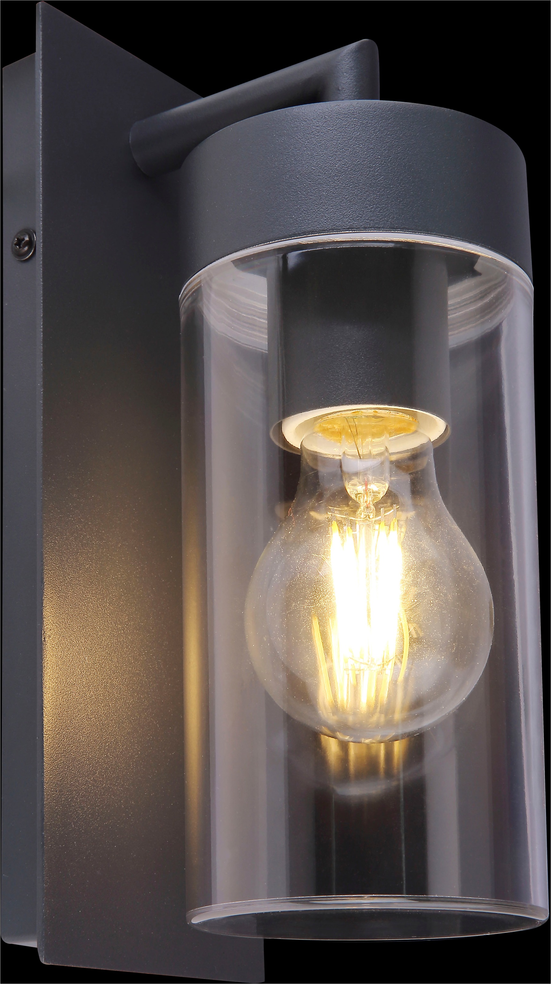 GLOBO LIGHTING Außen-Wandleuchte »VESSA« E27 1 Stk. Außenwandleuchte anthrazit, IP44, Licht abwärts