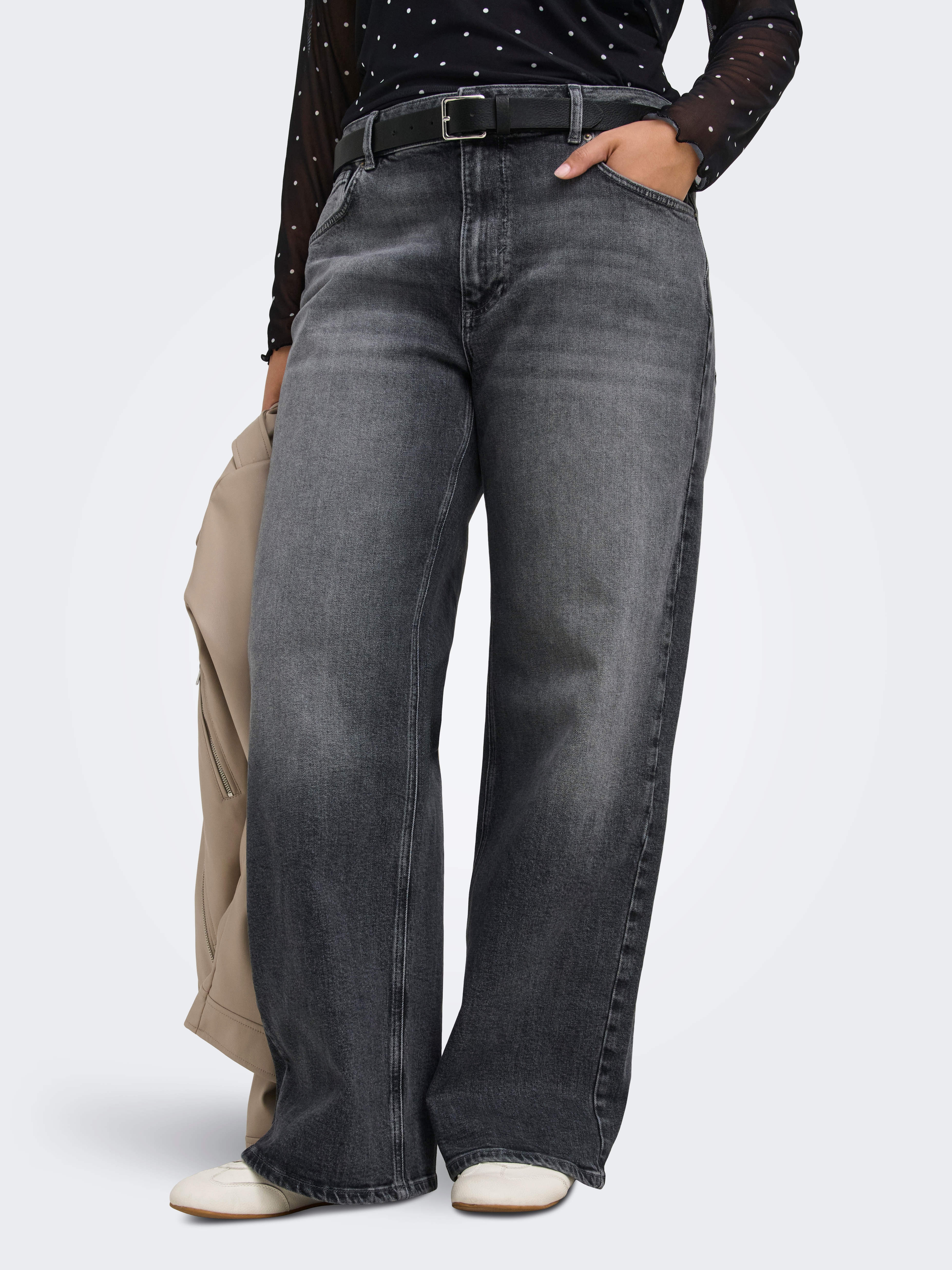 ONLY CARMAKOMA High-waist-Jeans "CARJUICY HW WIDE REA957 DNM NOOS" Baumwollmischung, High Waist