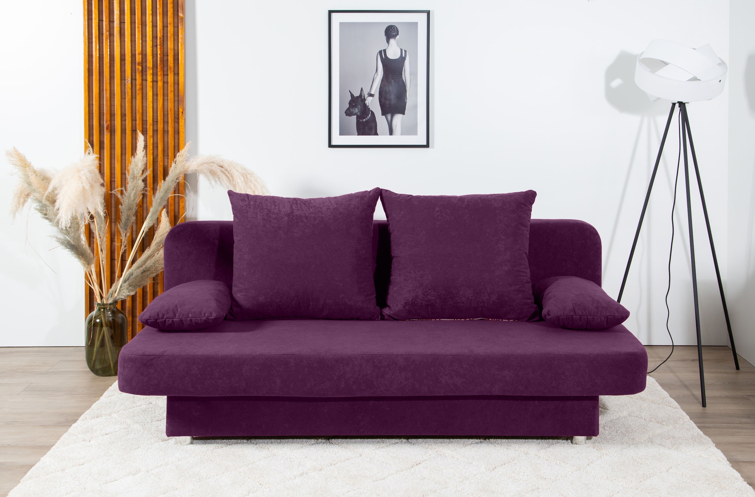 COLLECTION AB Schlafsofa »Ulla inkl. Bettfunktion und Bettkasten«, Schlafsofa,Bettfunktion,Bettkasten,inkl. Rückenkissen,Armlehnekissen