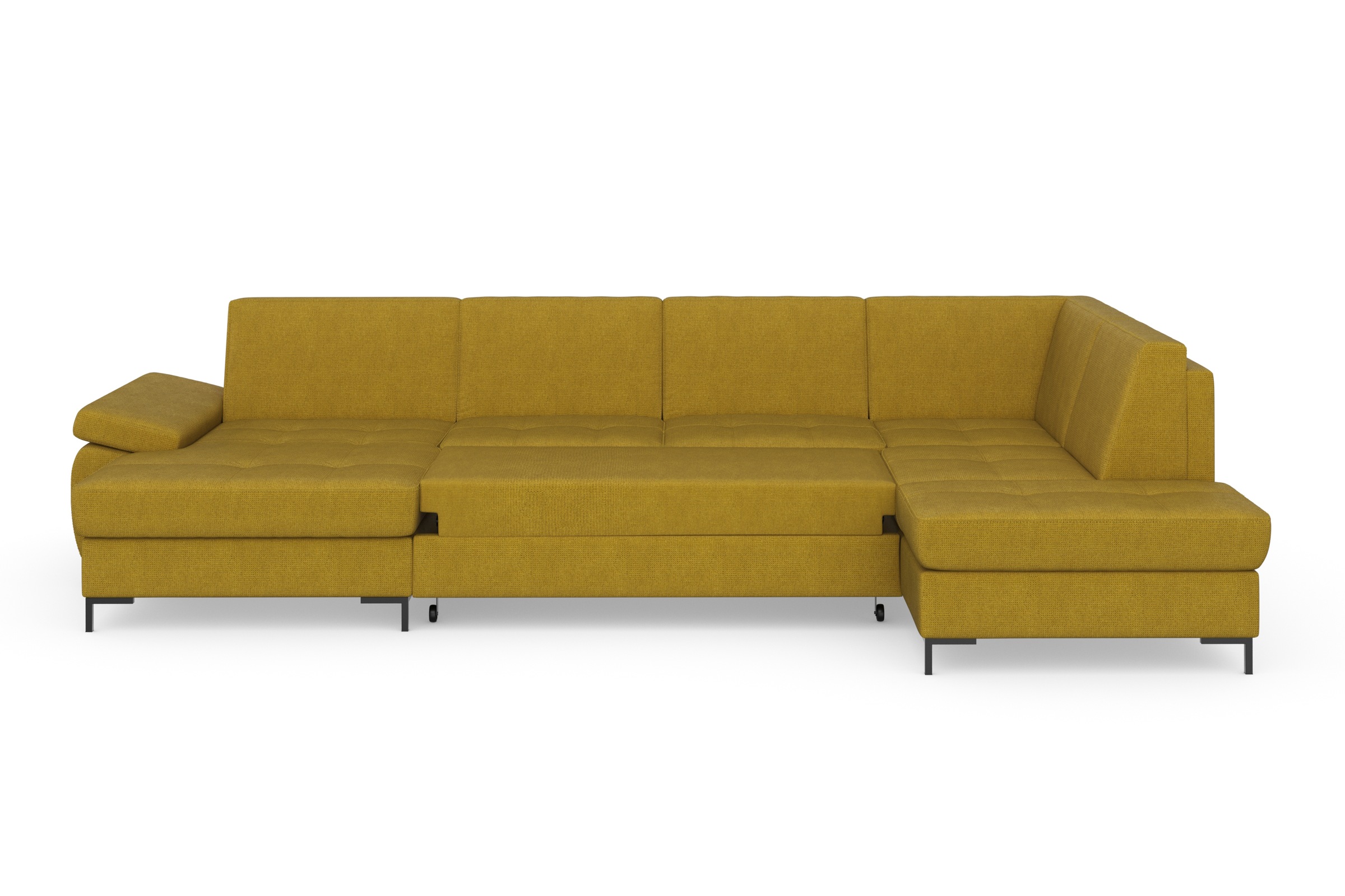 DOMO collection Wohnlandschaft »Capelo U-Form«, mit Armteilverstellung, wahlweise mit Bettfunktion, Federkern