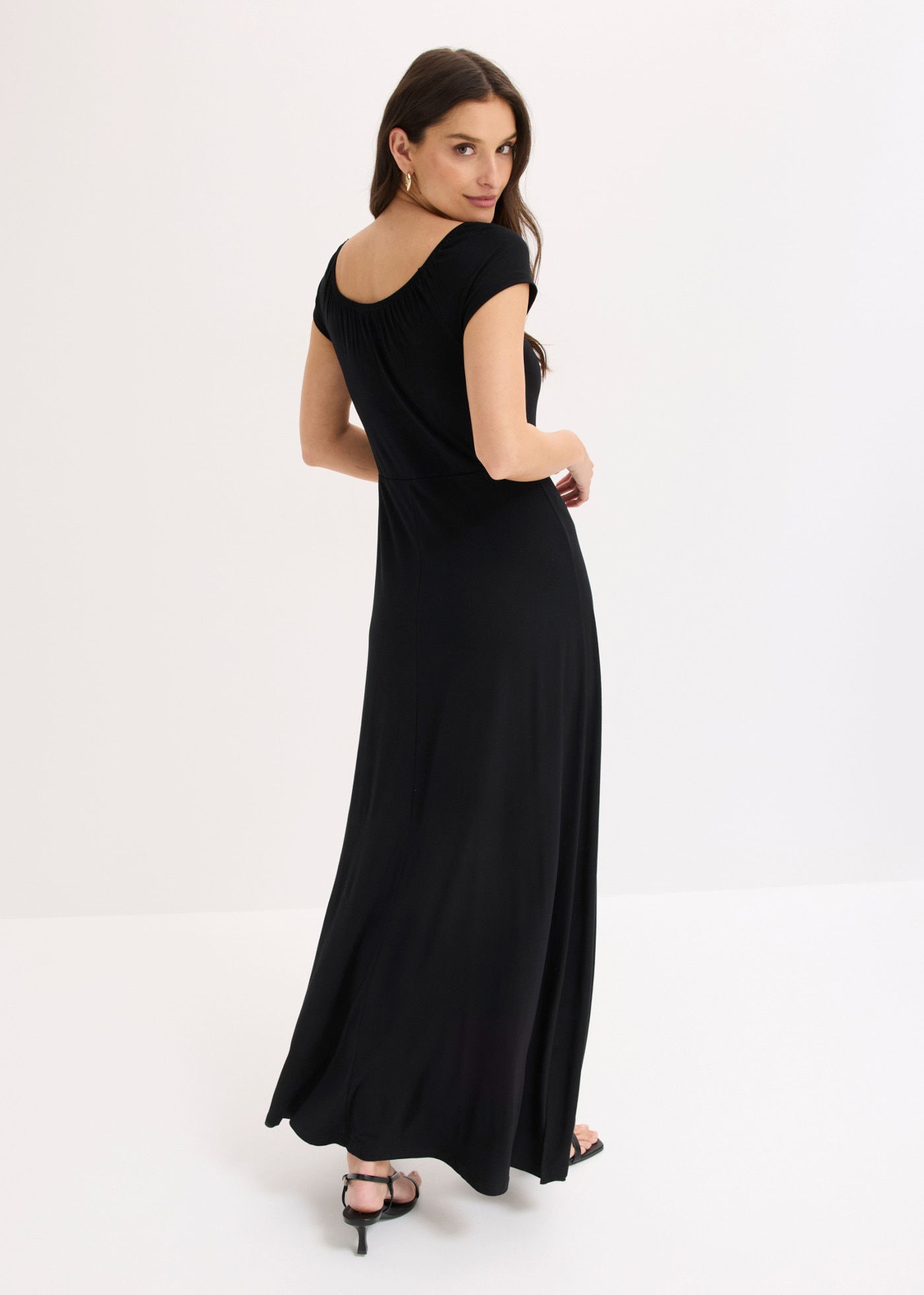 bonprix Maxikleid für modernen Look, aus Viskose und Elasthan, lockere Passform