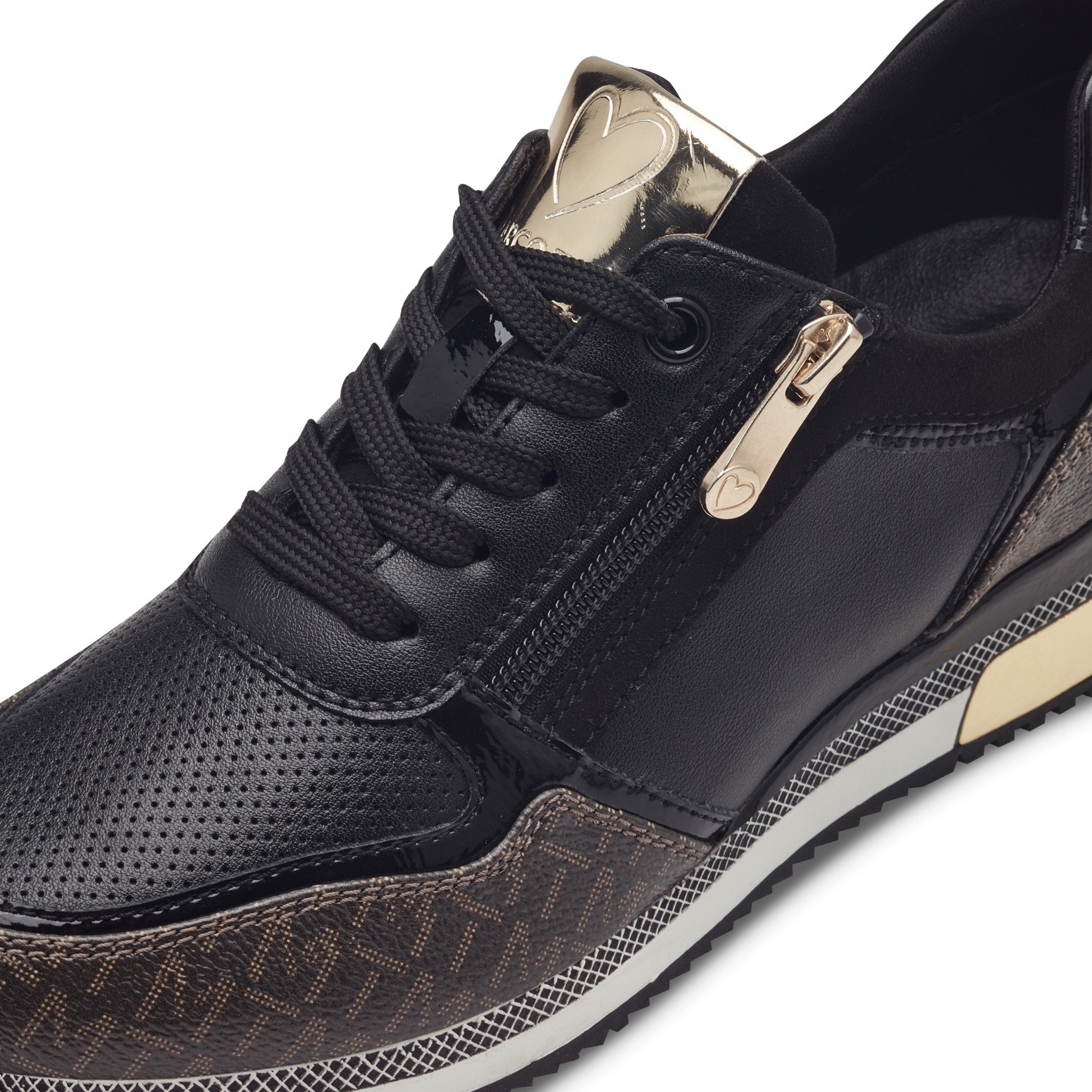 MARCO TOZZI Sneaker, mit seitlichem Reißverschluss, Freizeitschuh, Halbschuh, Schnürschuh