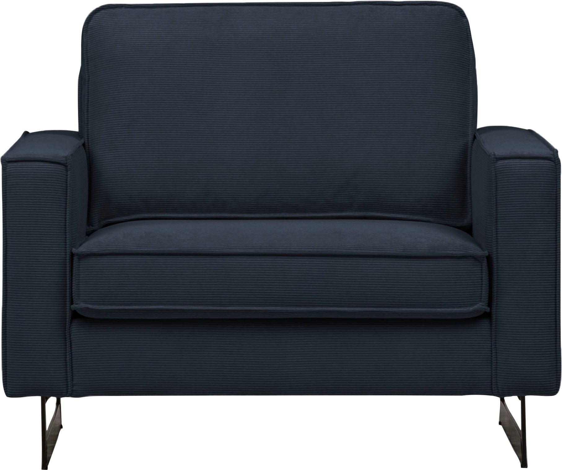 Home affaire Loveseat "Pinto 105 cm, Cord, Chenille, Lederoptik" mit Keder, günstig online kaufen