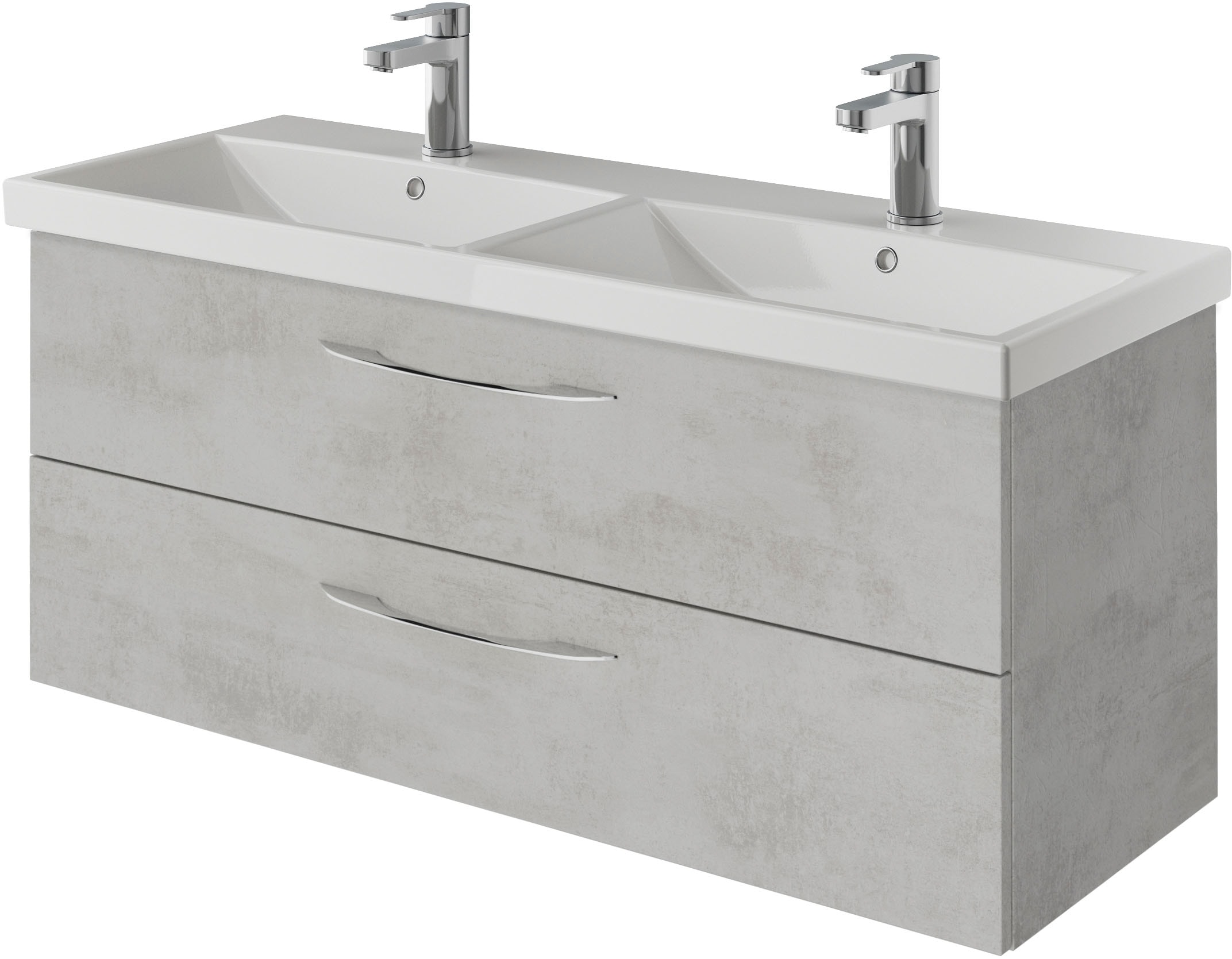 Saphir Badmöbel-Set »Serie 4035 2-teilig, Keramik-Doppelwaschtisch mit LED-Spiegel«, (Set), Doppel-Waschplatz inkl Türdämpfer, 120 cm breit, 2 Schubladen