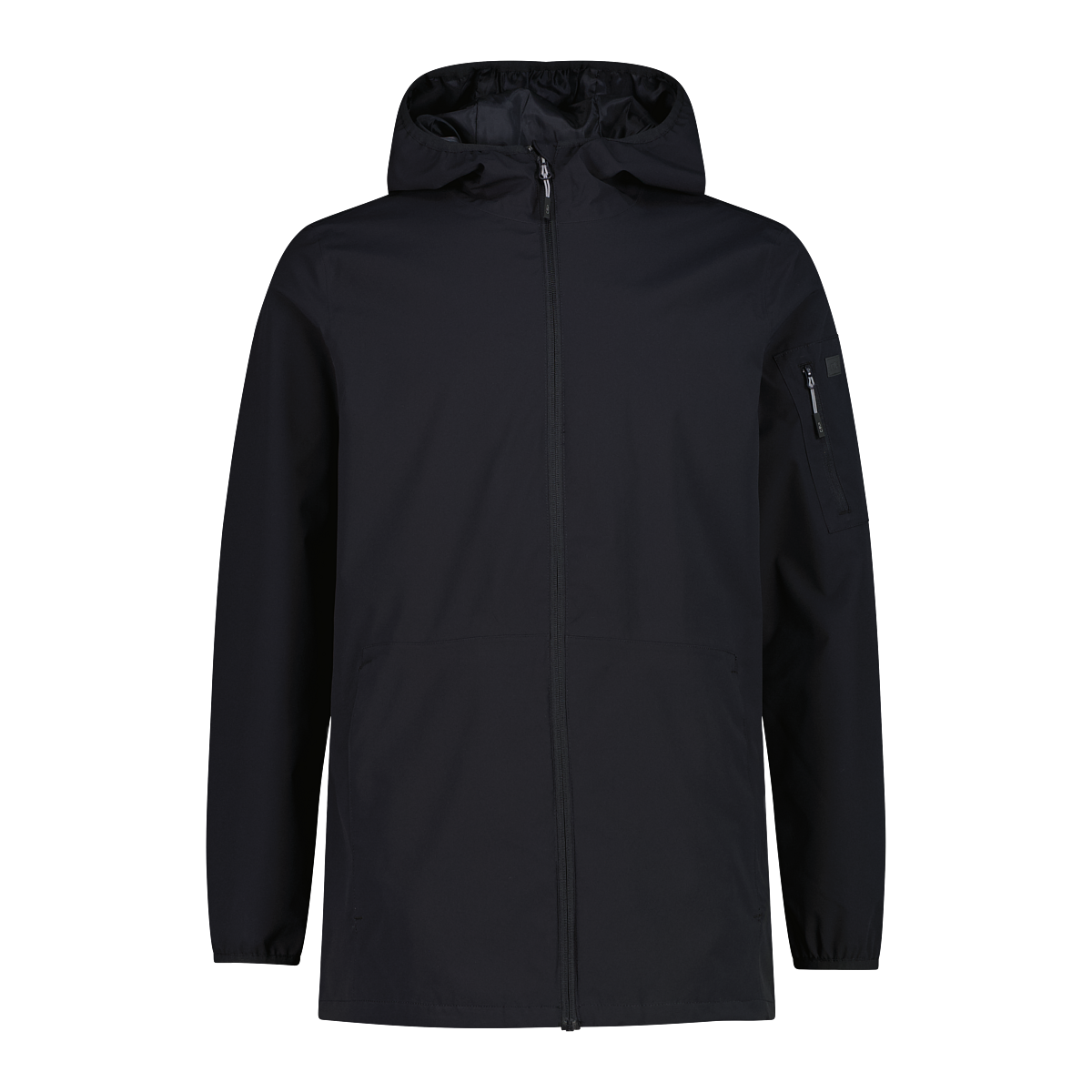 CMP Funktionsjacke mit Kapuze mit Kapuze, po-bedeckende Länge, pflegeleicht, schnell trocknend