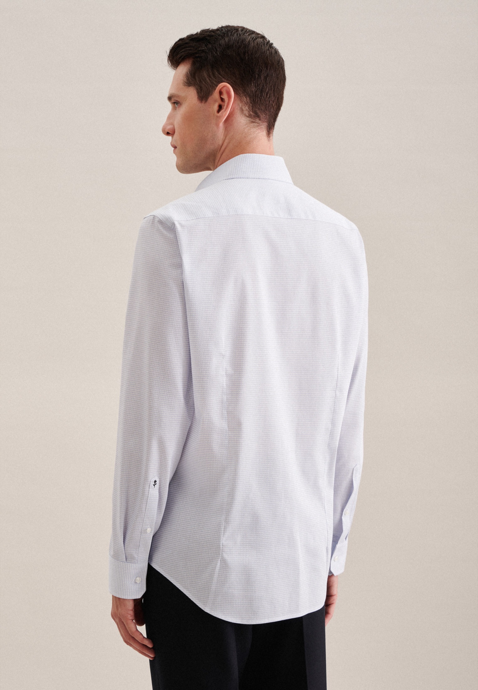seidensticker Businesshemd "Slim", Slim Langarm Kentkragen Druck günstig online kaufen