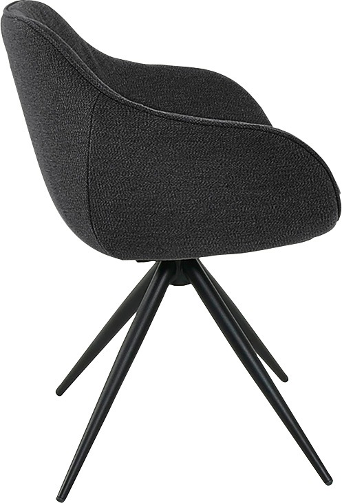 Thumbnail - K+W Komfort & Wohnen Drehstuhl "ZOOM" () 4-Fuß Drehstuhl mit Gestell aus Metall schwarz Struktur