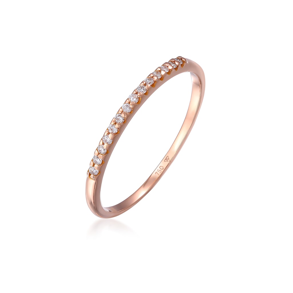 Elli DIAMONDS Verlobungsring »Verlobung Diamanten (0.07 ct.) Edel 750 Roségold«