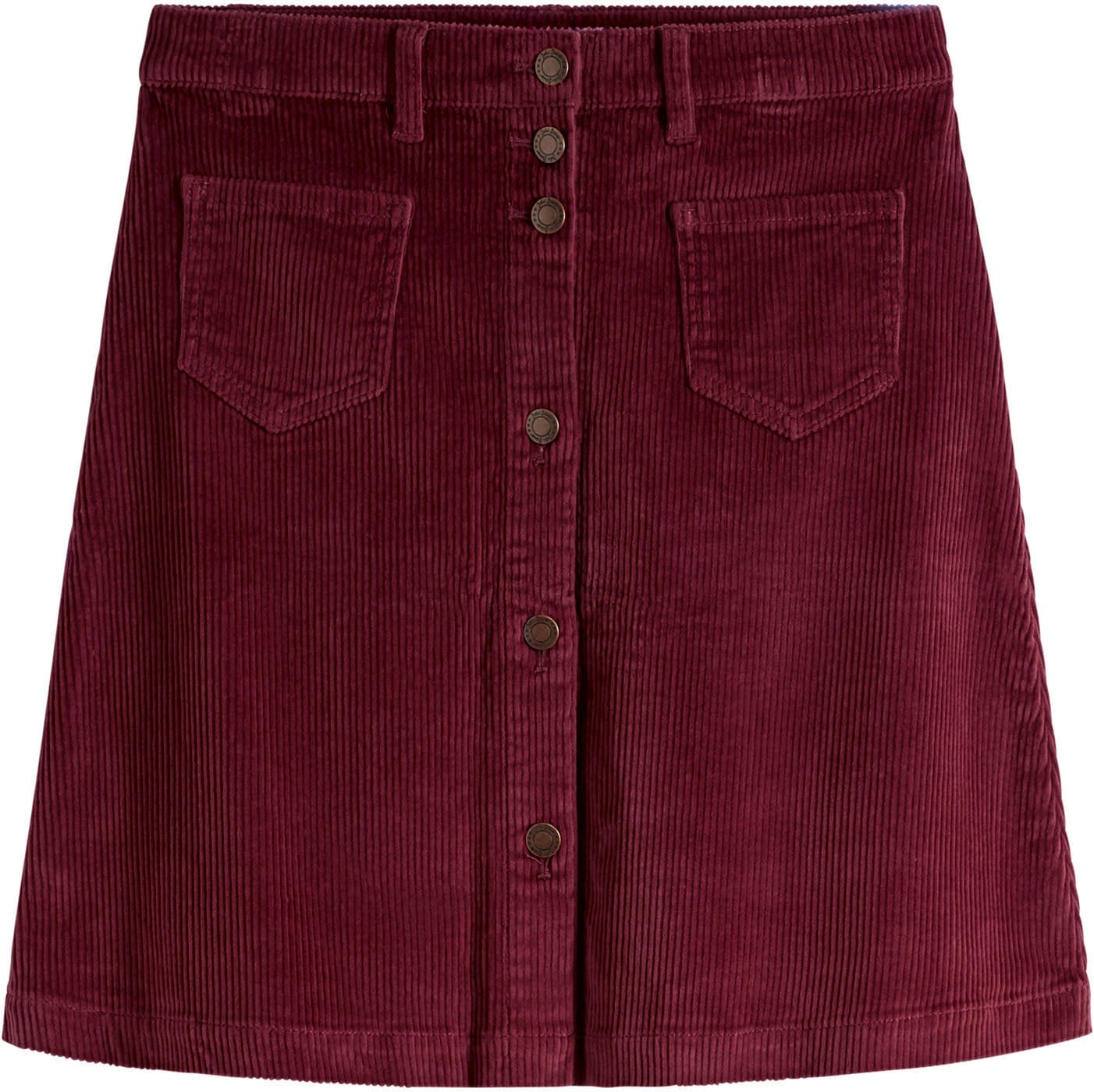 bonprix Cordrock »Stretch-Cordrock mit Knopfleiste« aus Baumwolle und Elasthan, A-Linie, mit Knopfleiste