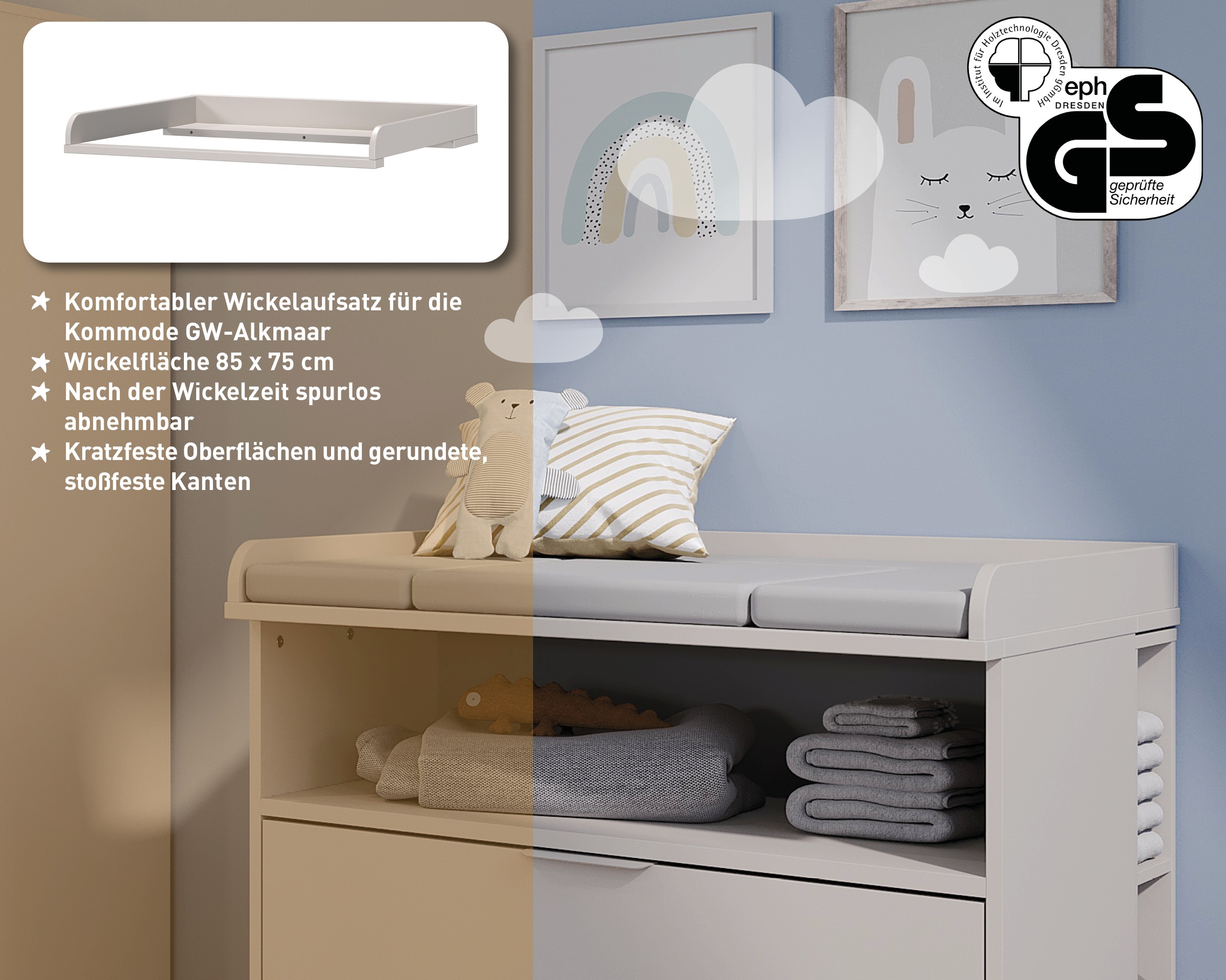 GERMANIA Wickelaufsatz »GW-Alkmaar« 1 Stk. tlg. mit GS-Zertifizierung