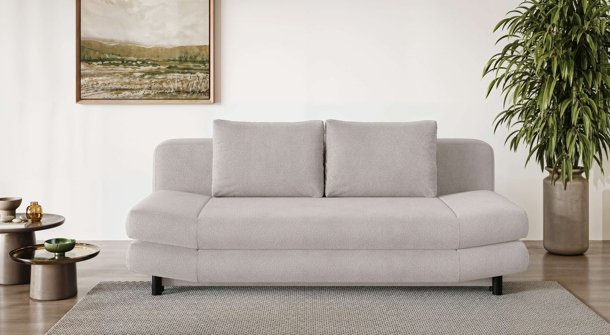 Home affaire 3-Sitzer "LENNARA Schlafsofa mit Bettkasten, Maße B/T/H: 209/9 günstig online kaufen