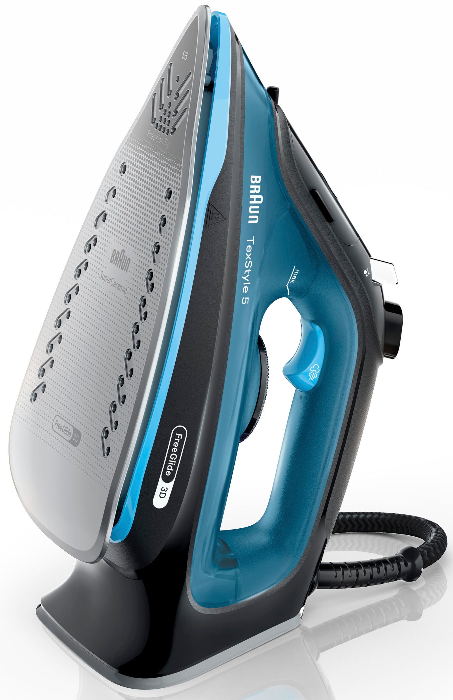 Braun Dampfbügeleisen "TexStyle 5 SI 5256 BL - 2.600 W, 210 g Dampfstoß, 30 günstig online kaufen