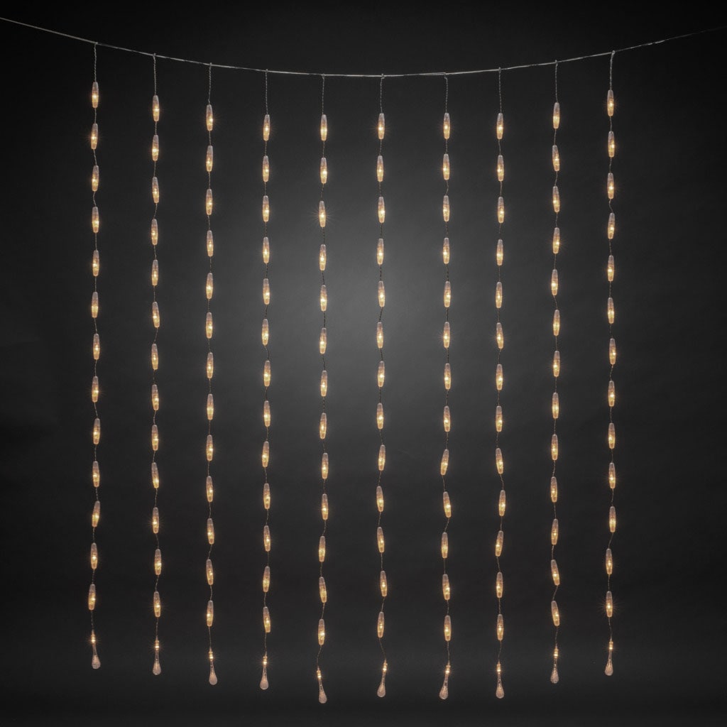KONSTSMIDE LED-Lichtervorhang »Weihnachtsdeko aussen«, 140 warm weiße Dioden
