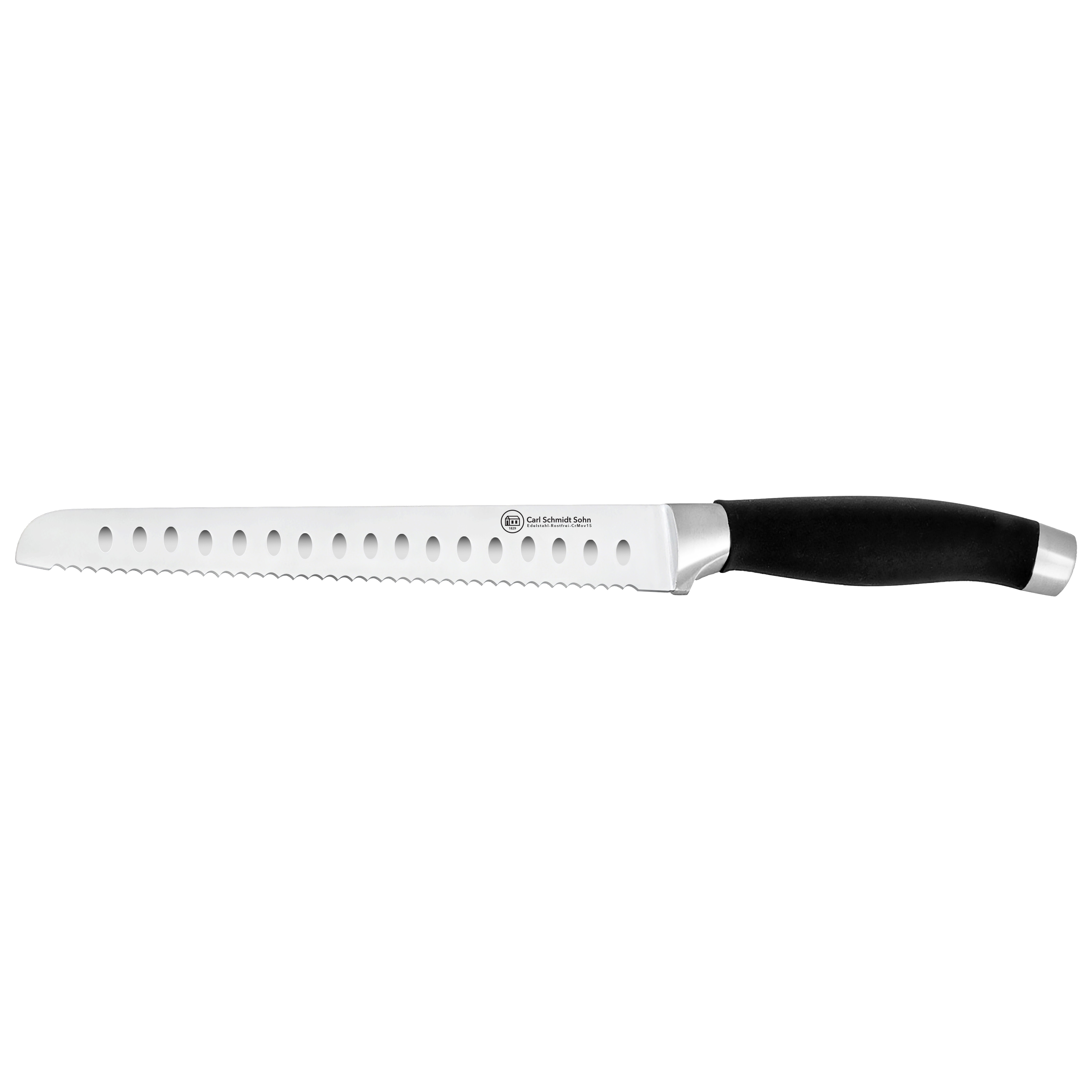 Carl Schmidt Sohn Brotmesser "SHIKOKU, 20 cm, Edelstahl rostfrei" mit Kullenschliff