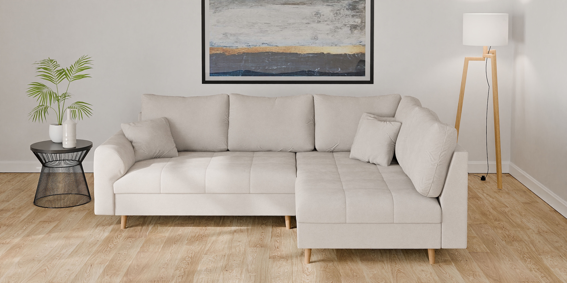 Home affaire Ecksofa "CHARRE L-Form mit Ottomane, Maße B/T/H: 231/161/81 cm günstig online kaufen