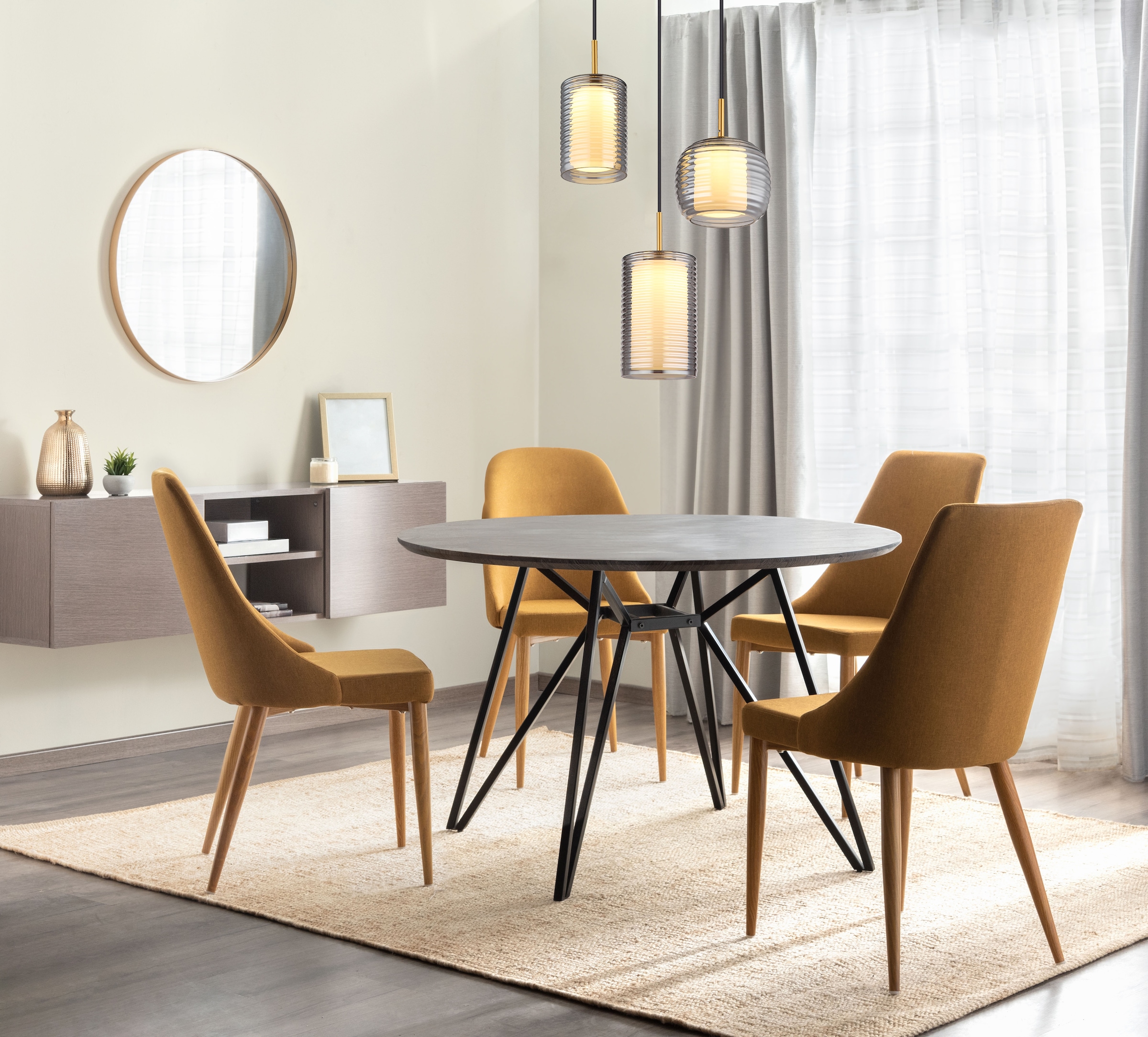 GLOBO LIGHTING LED Pendelleuchte »LAMPIGNA«, Leuchtmittel LED-Modul | LED fest integriert, Hängelampe/Hängeleuchte/Wohnzimmer/Esstisch/rauchfarben