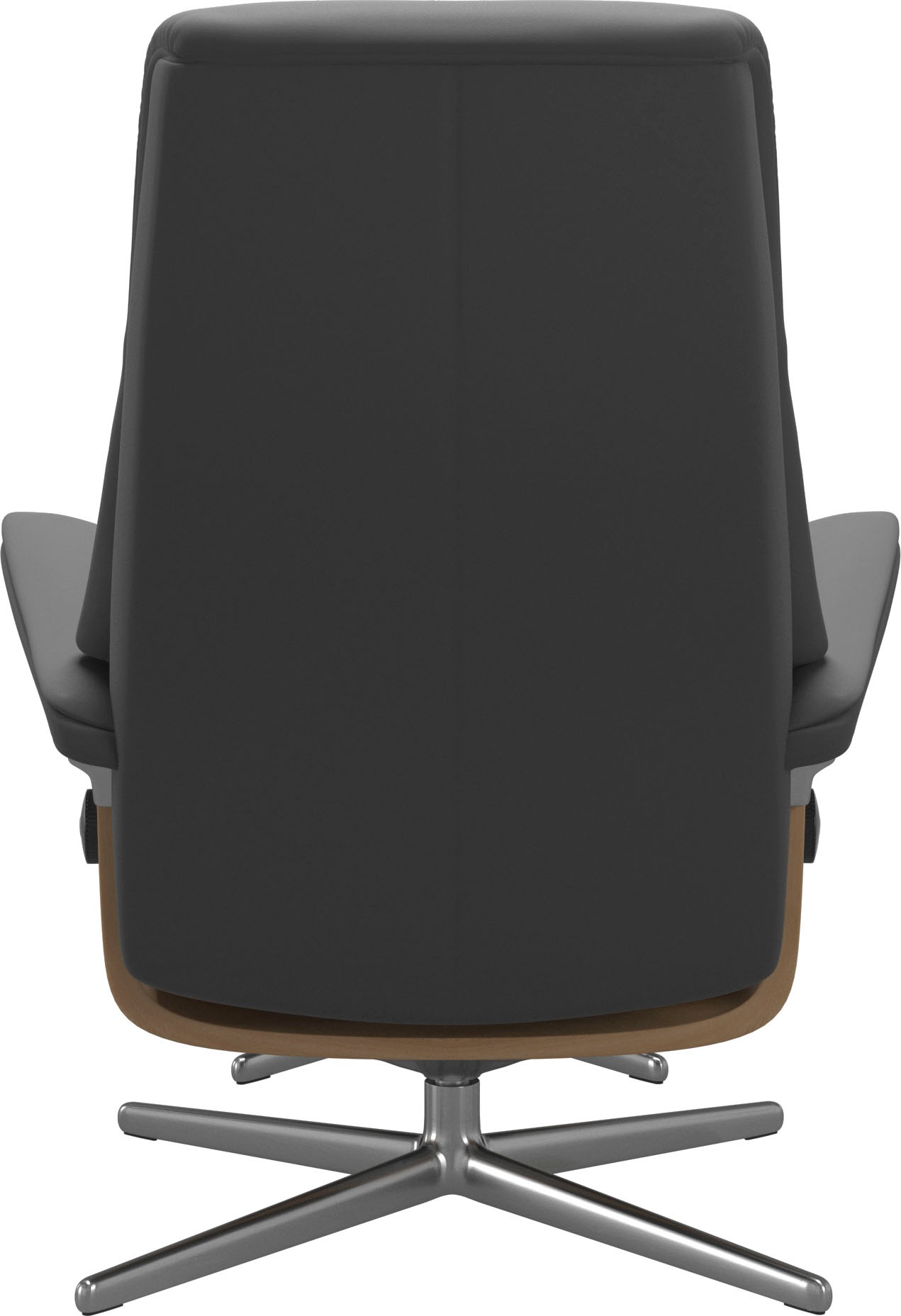 Stressless® Relaxsessel »View«, (Set, Relaxsessel mit Hocker), mit Hocker, mit Cross Base, Größe S, M & L, Holzakzent Eiche