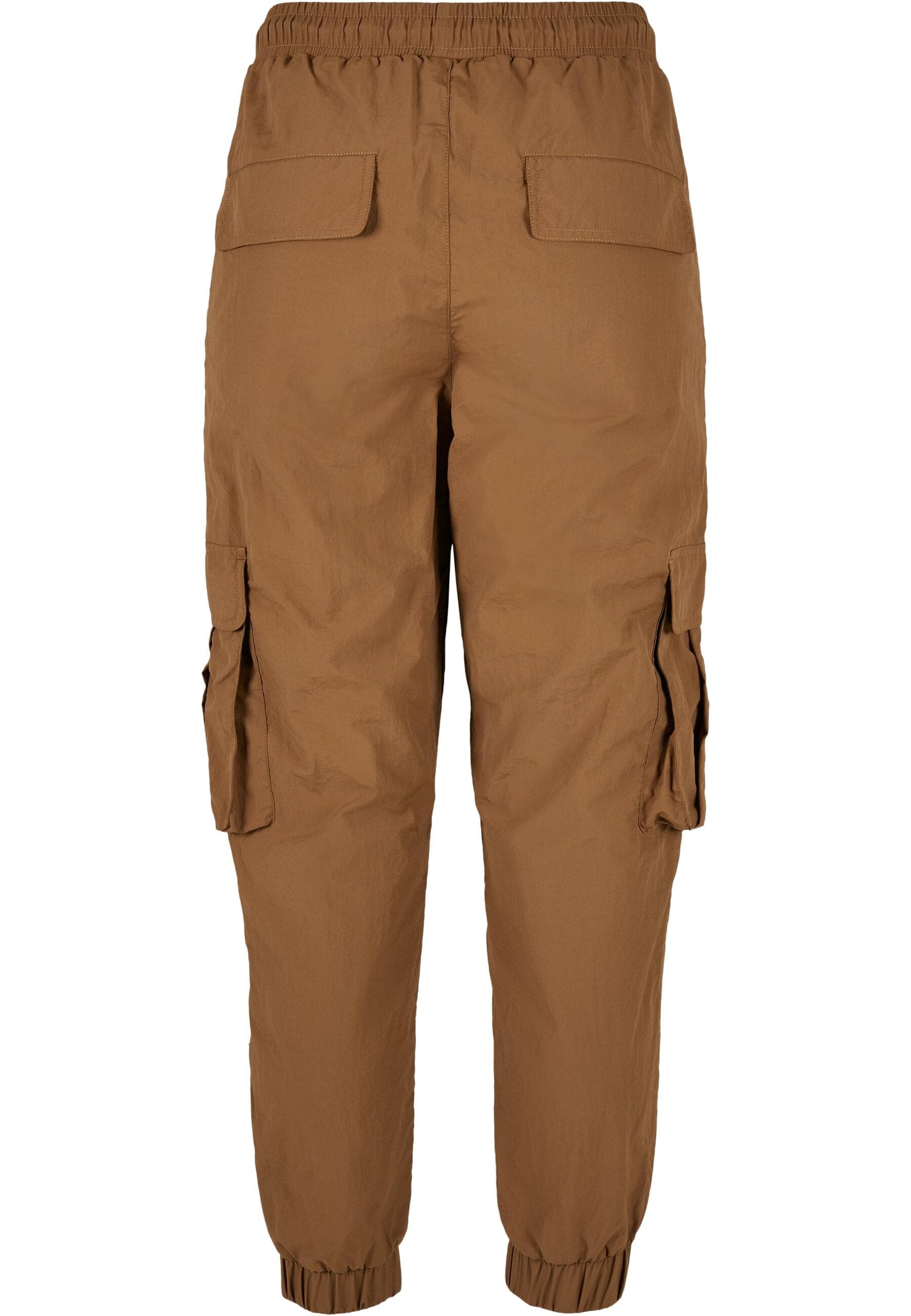 URBAN CLASSICS Cargohose »Urban Classics Damen Ladies High Waist Crinkle Nylon Cargo Pants«, (1 tlg.)