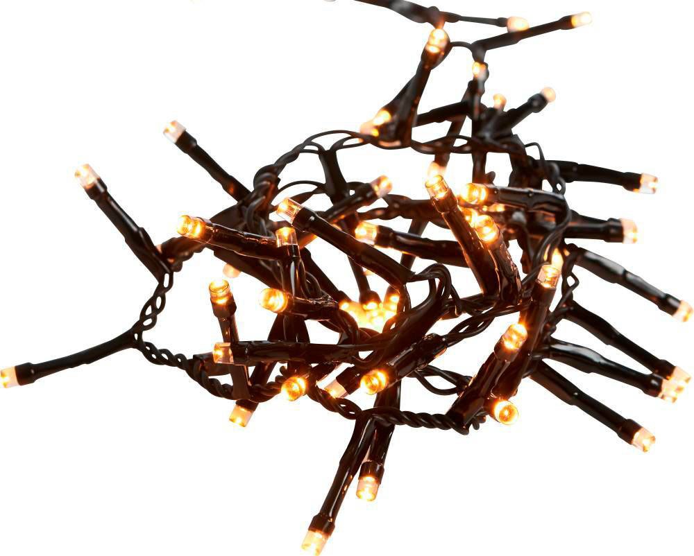EGLO LED-Lichterkette "GOLDEN WARM WHITE, Weihnachtsdeko", Dioden 800 Stk. Flammen 800 Stk., Kabellänge 5m x Gesamtlänge 21mschwarz, Lichterketten,