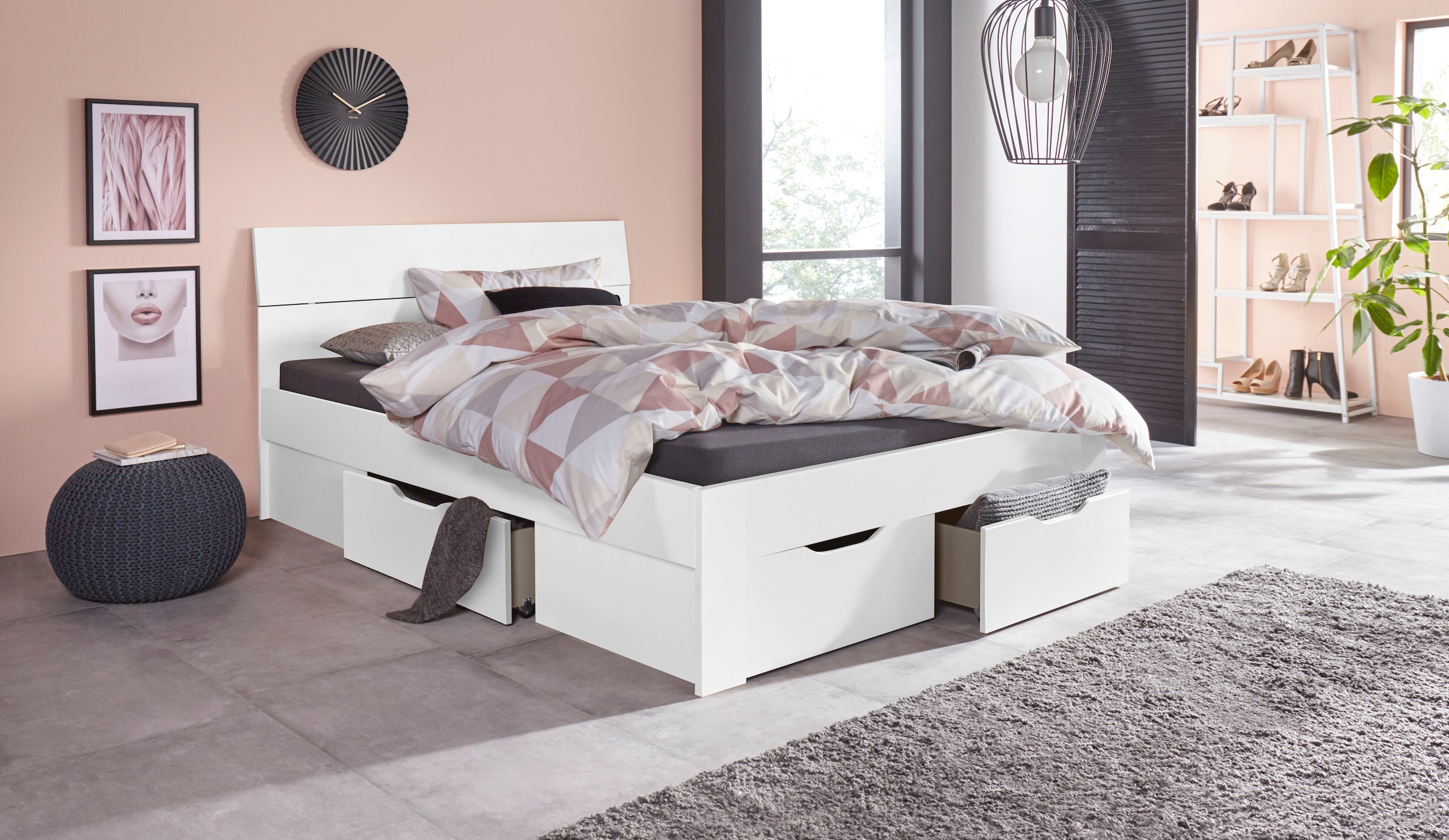 rauch Bett "Einzelbett Doppelbett Stauraum FLEXX Breiten 90/140/180 cm" Ein günstig online kaufen
