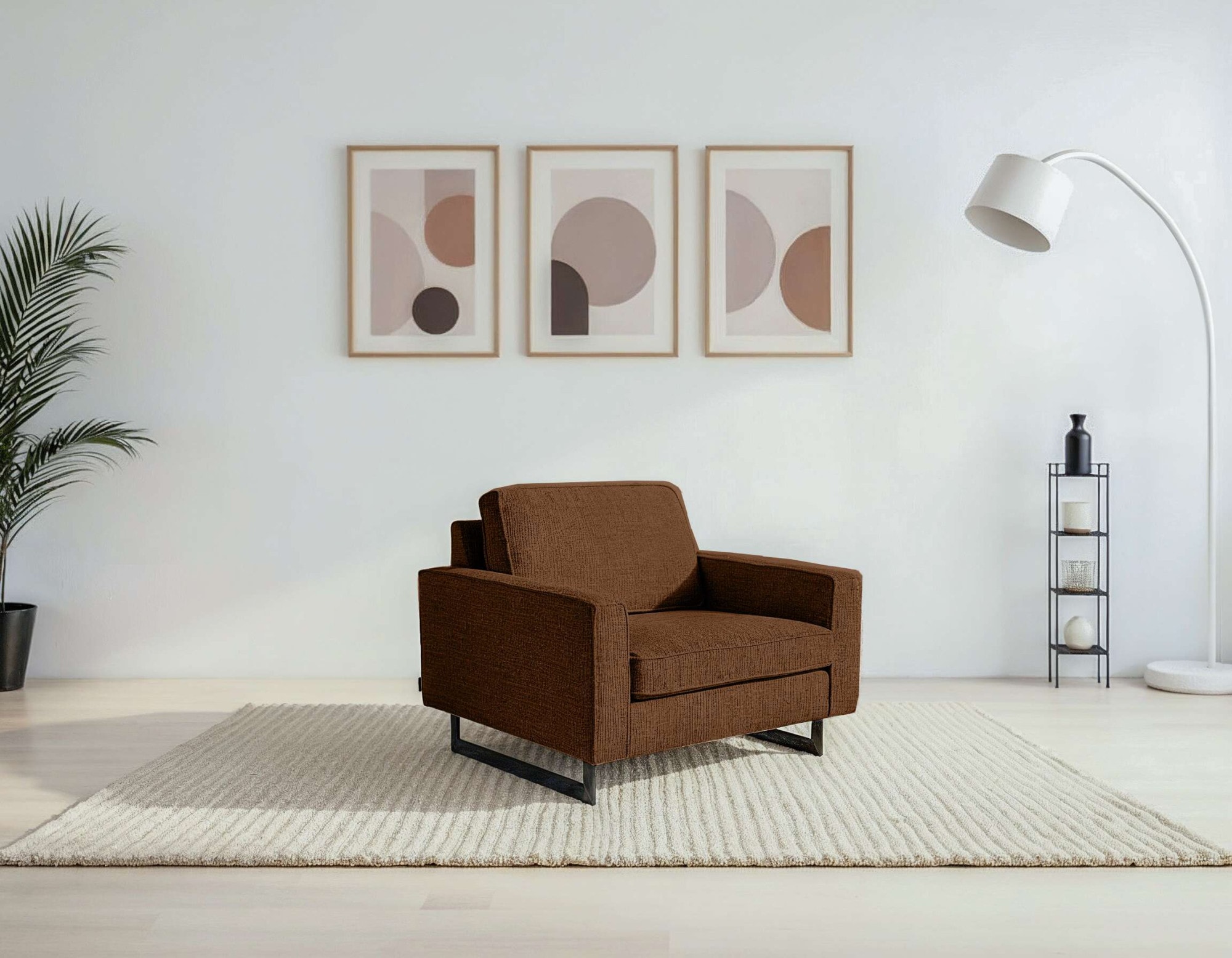 PLACES OF STYLE Loveseat "Pinto 105 cm, Cord, Chenille, Lederoptik" mit Ked günstig online kaufen
