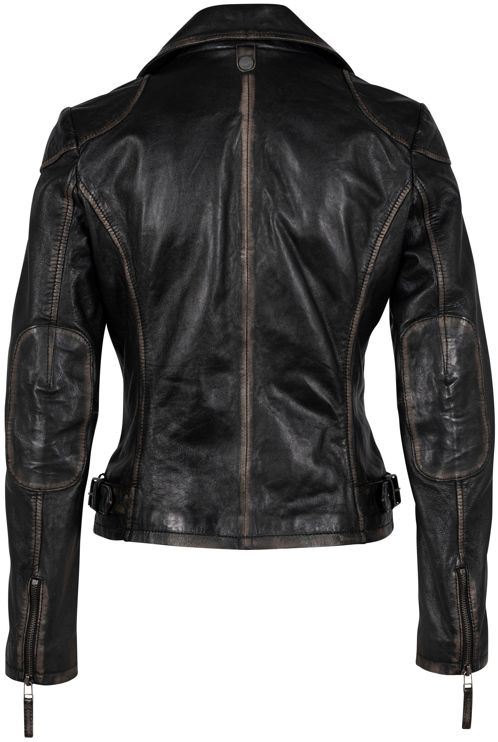 Mauritius Lederjacke "MWPeggie" im Vintage-Look, asymetrischer Reißverschlu günstig online kaufen