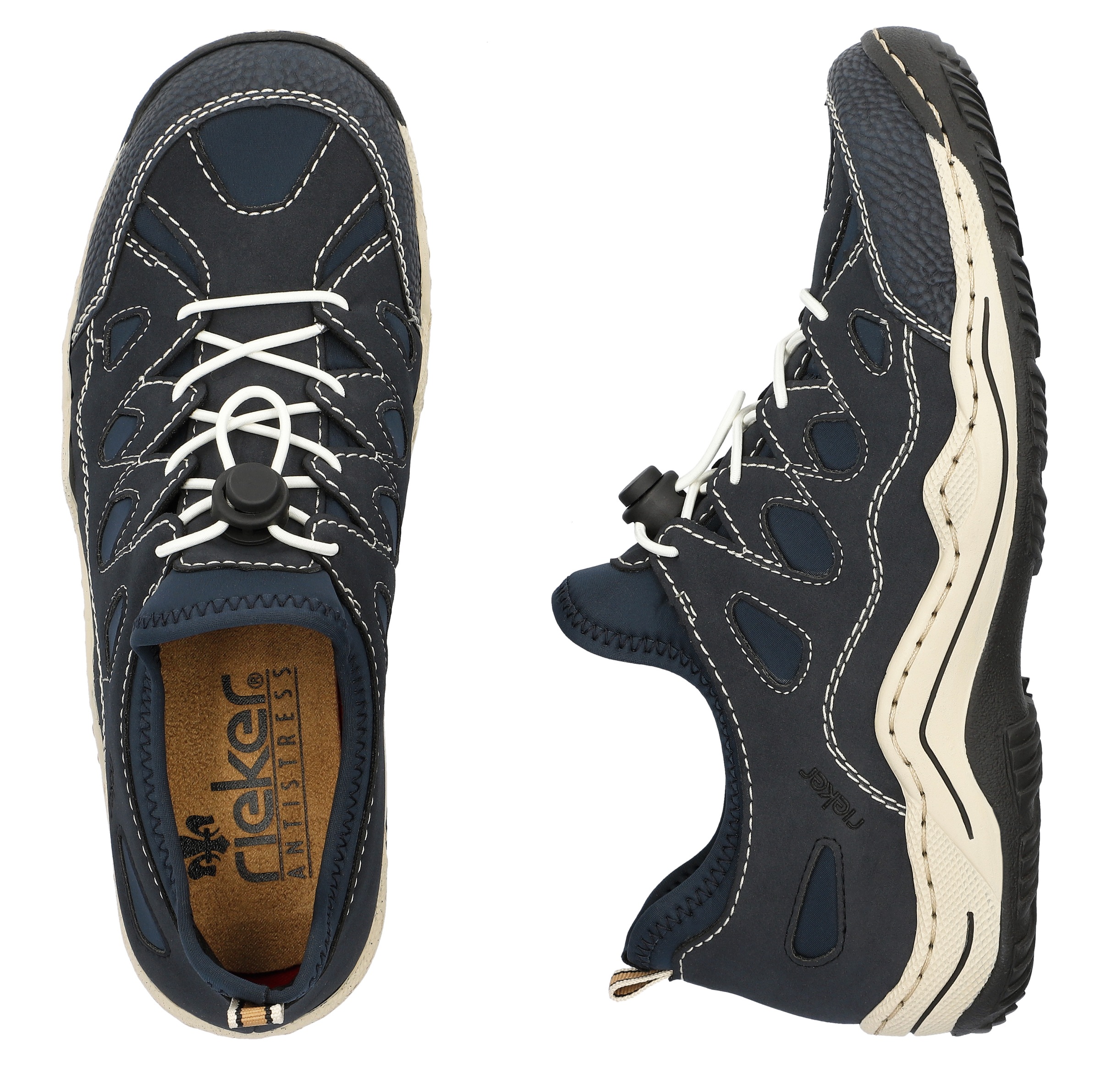 Thumbnail - Rieker Slip-On Sneaker Trekking Schuh, Freizeitschuh, Slipper mit Wechselfußbett