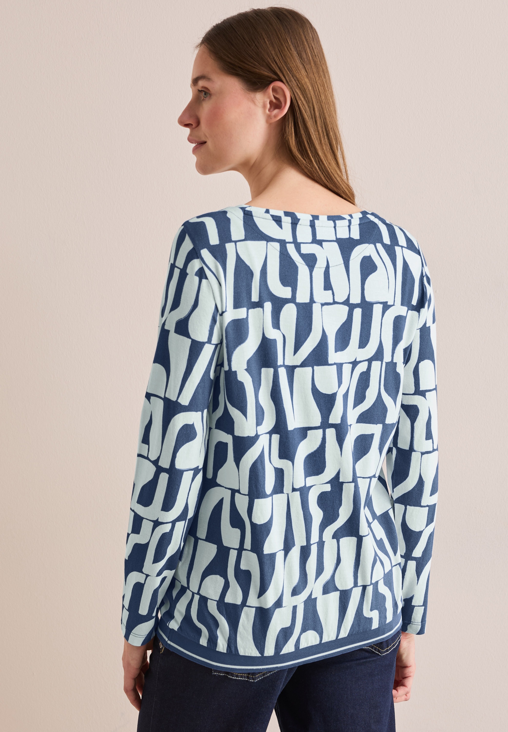 Cecil Langarmshirt, mit grafischem Muster