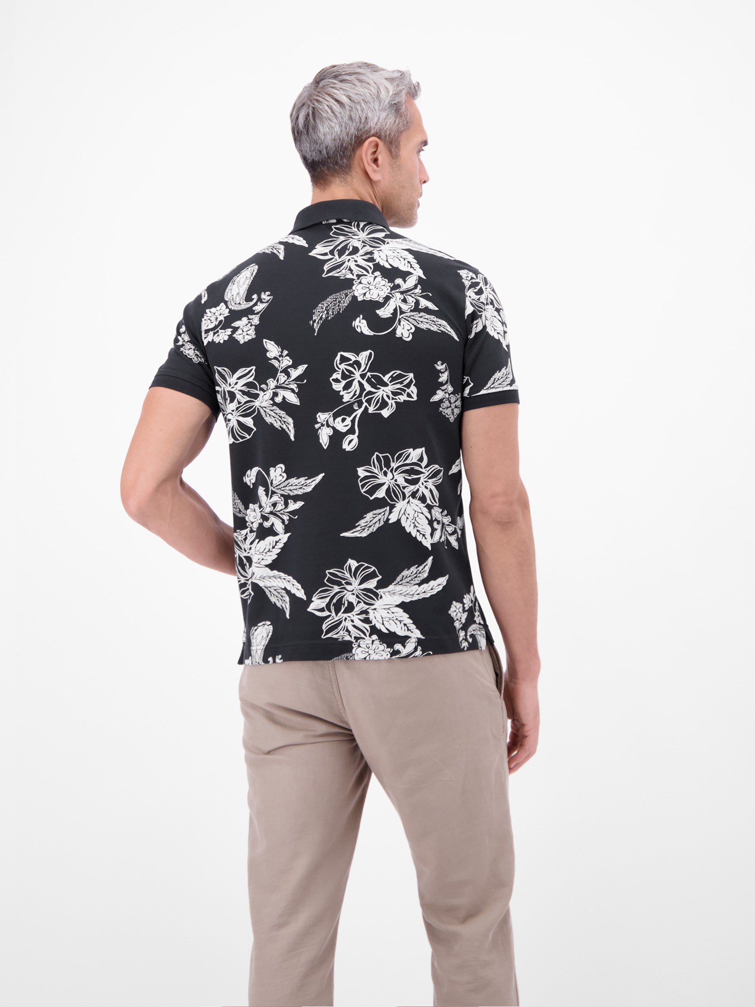 LERROS Poloshirt "Poloshirt mit floralem All-over-Print, 100 % Baumwolle" günstig online kaufen