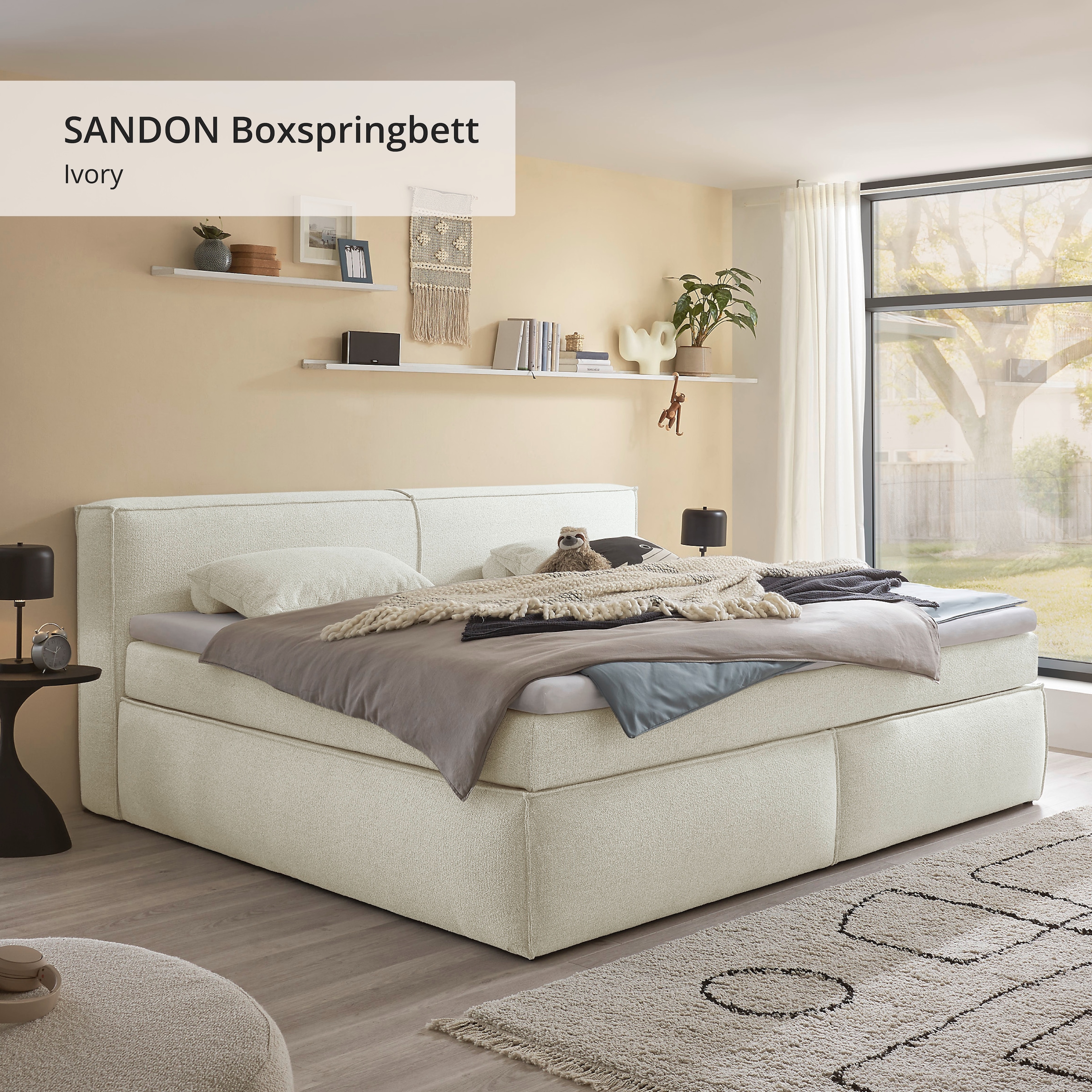 ED EXCITING DESIGN Boxspringbett »Sandon, Familienbett erhältlich in der Größe 240x200cm«