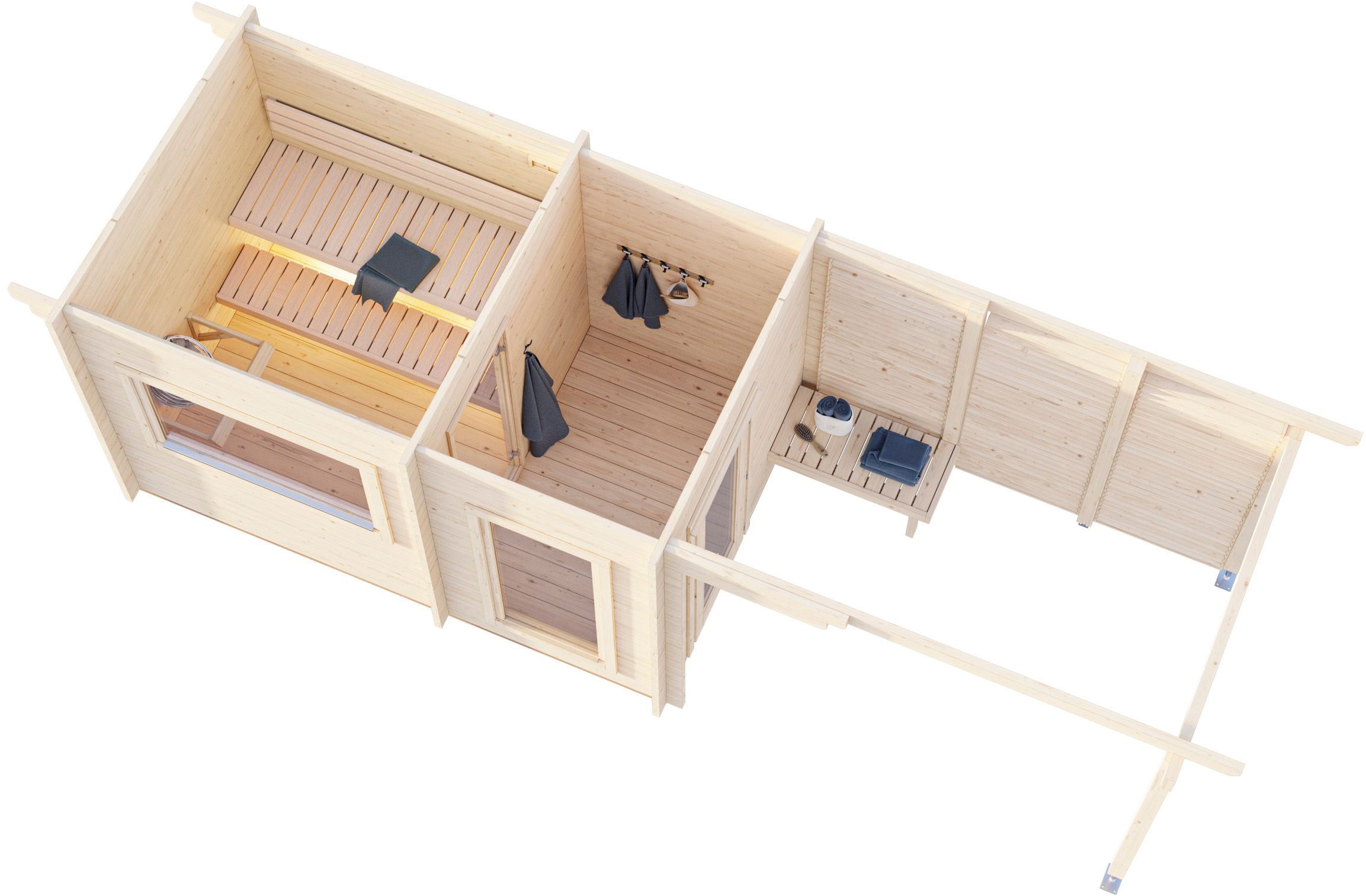 Palmako Sauna »Sanna 6,8+5,9 m²«