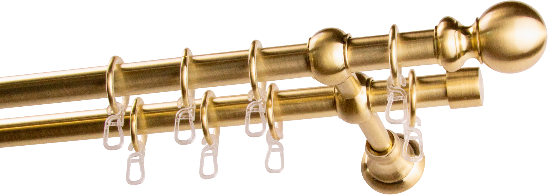 GARESA Gardinenstange "ANDREA" Ø 20 mm 2 läufig-läufig Wunschmaßlänge Vorha günstig online kaufen