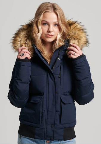 Steppjacke »EVEREST HOODED PUFFER BOMBER«, mit Kapuze