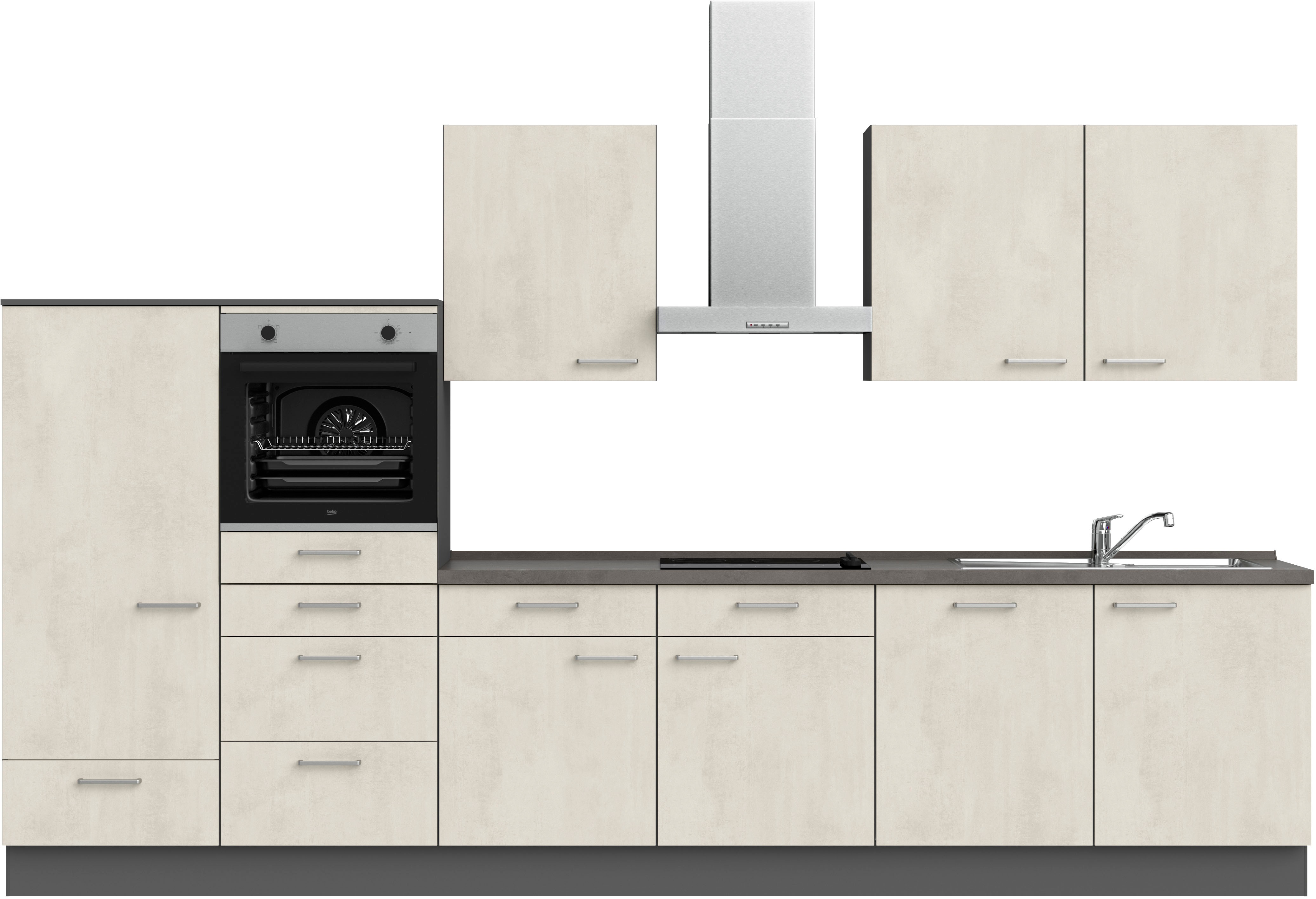 nobilia 1100000002199 ""Riva I", NEU: individuell anpassbar mit gratis Profi-Beratung" vormontiert, Breite 360 cm, Ausrichtung wählbar, wahlw. mit E-Geräten