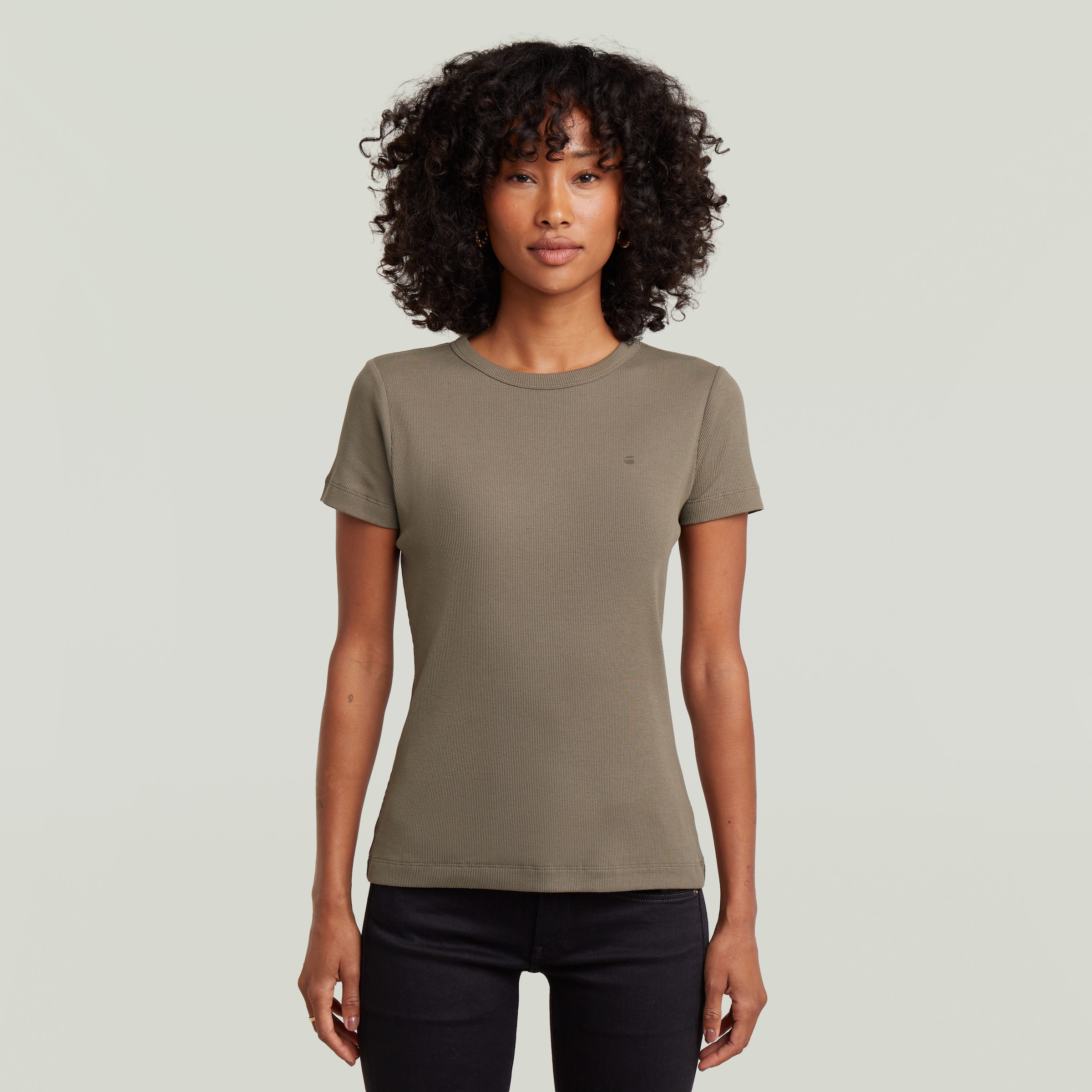 G-STAR T-Shirt "Slim Rib Wmn" in Rundhalsform günstig online kaufen