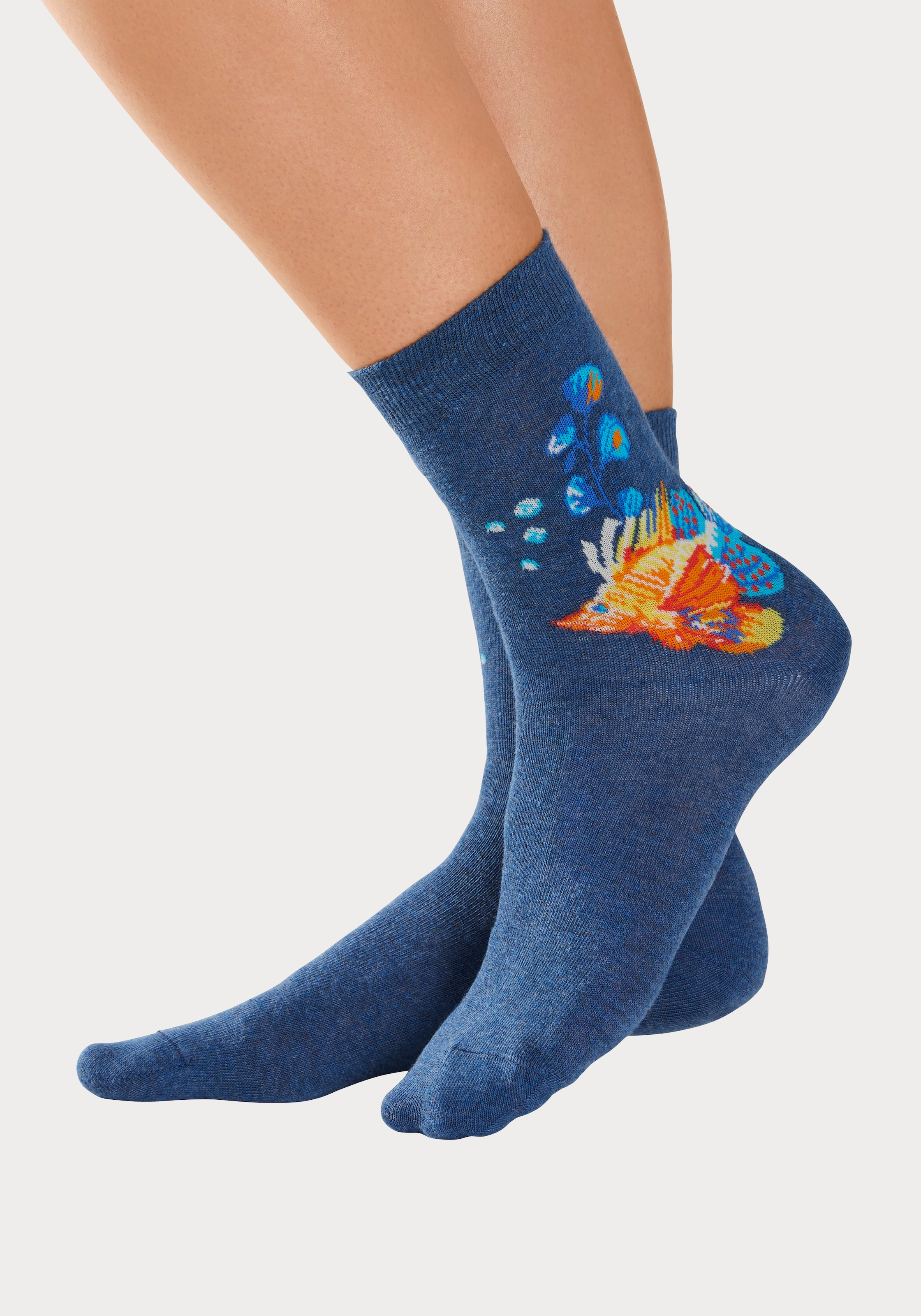 H.I.S Basicsocken, (Packung, 5 Paar), mit farbigen Meerestieren online  kaufen | BAUR