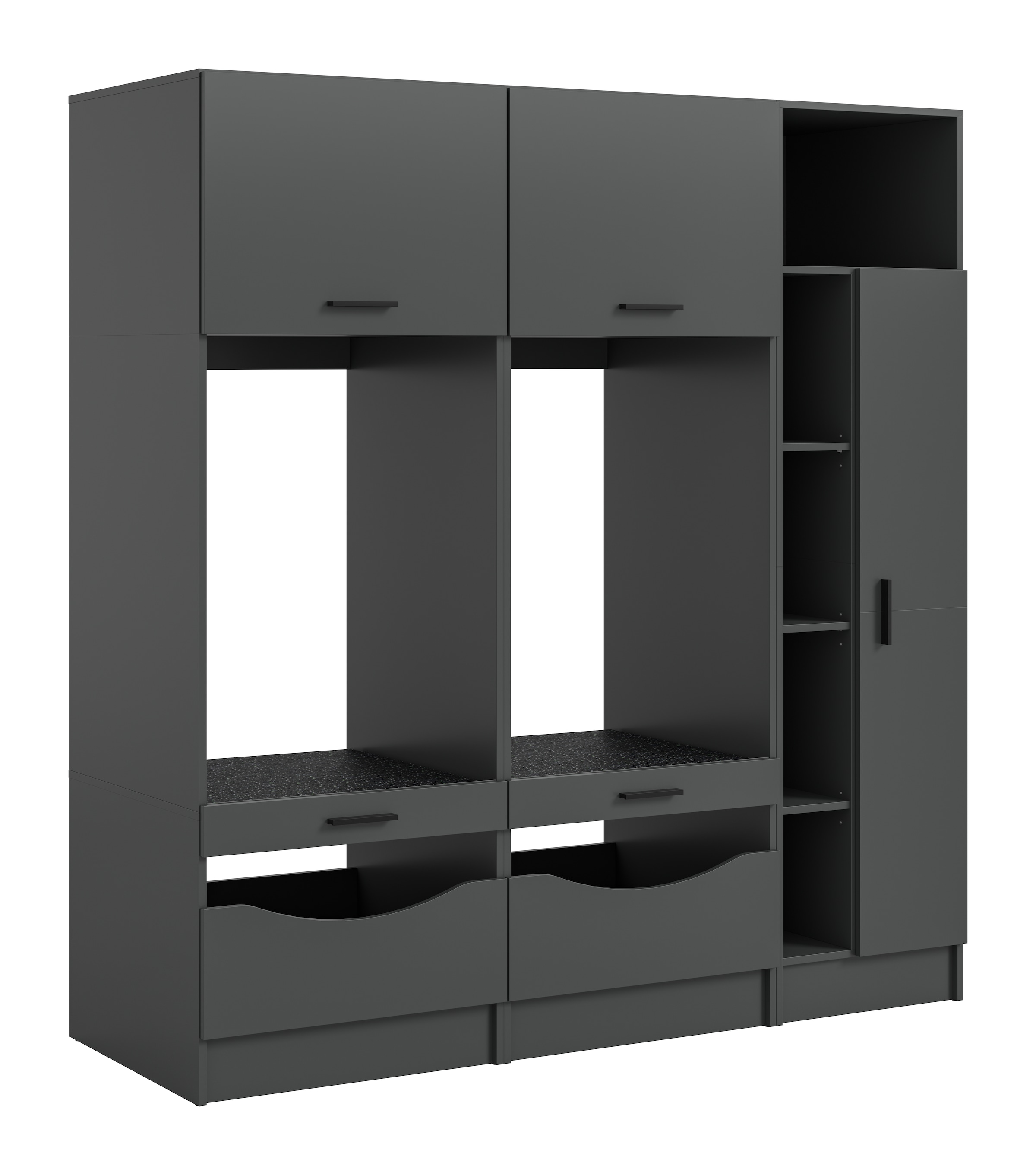 welltime Badmöbel-Set "FALAS, 3-teilig, Hauswirtschaftsraum Set, Breite 182 cm" bestehend aus: 2x Waschmaschinenumbauschrank & 1x Mehrzweckschrank