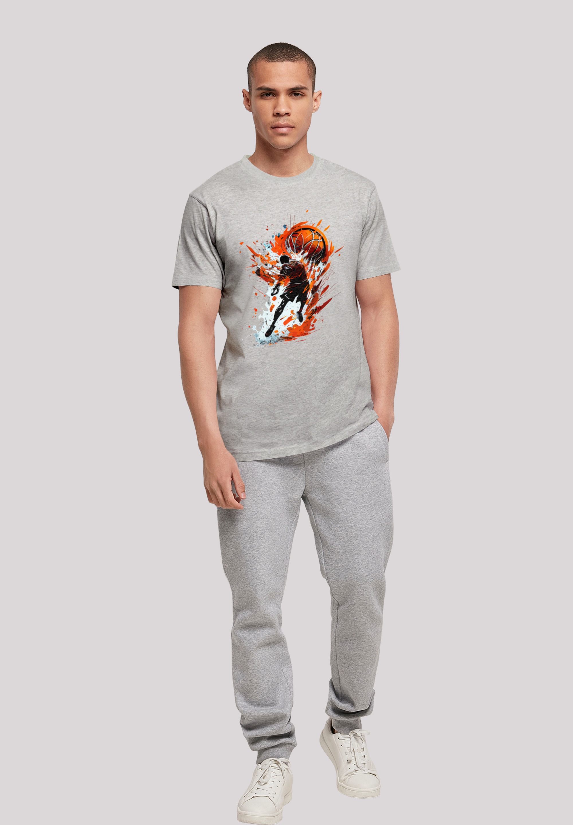 F4NT4STIC T-Shirt »Basketball Splash Sport UNISEX«, Print