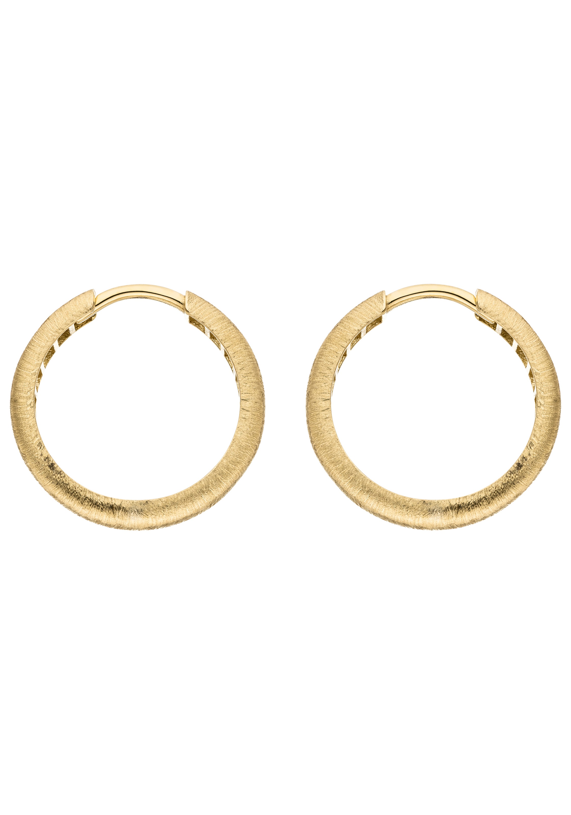 JOBO Paar Creolen »rund Ohrringe 18 mm« 8 Karat 333 Gold matt