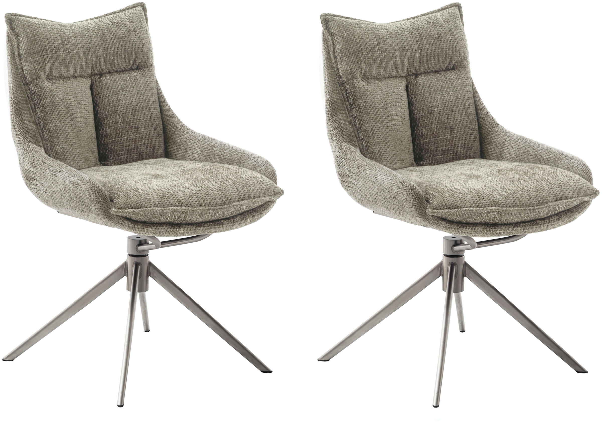 MCA furniture Esszimmerstuhl "PARKER", Strukturstoff, (2er-Set), drehbar 36 günstig online kaufen