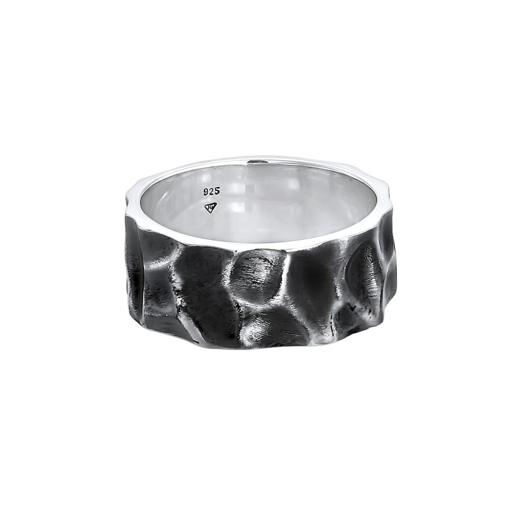 Kuzzoi Silberring »Herren Bandring Geschmiedet Used Look 925 Silber«